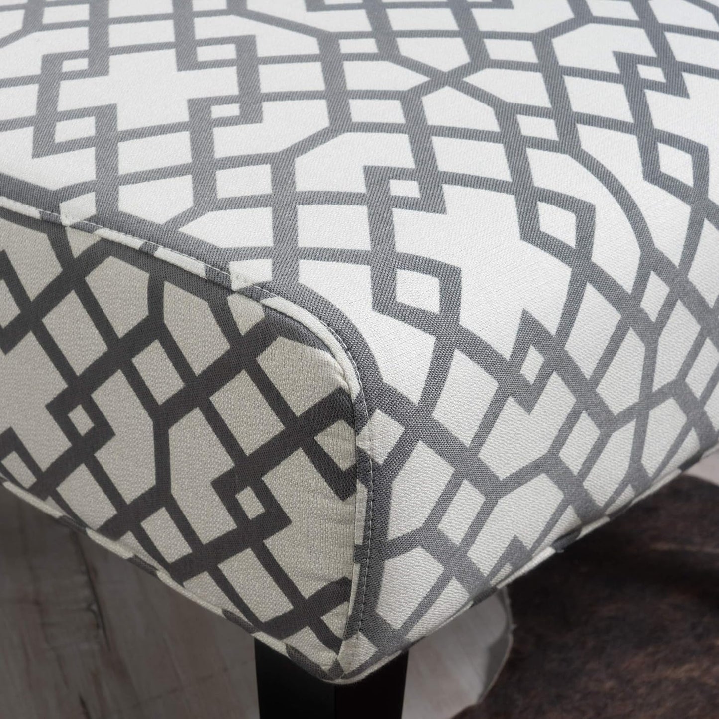 Christopher Knight Home Kassi Fabric Accent Chair, Grey Geometric Patterned