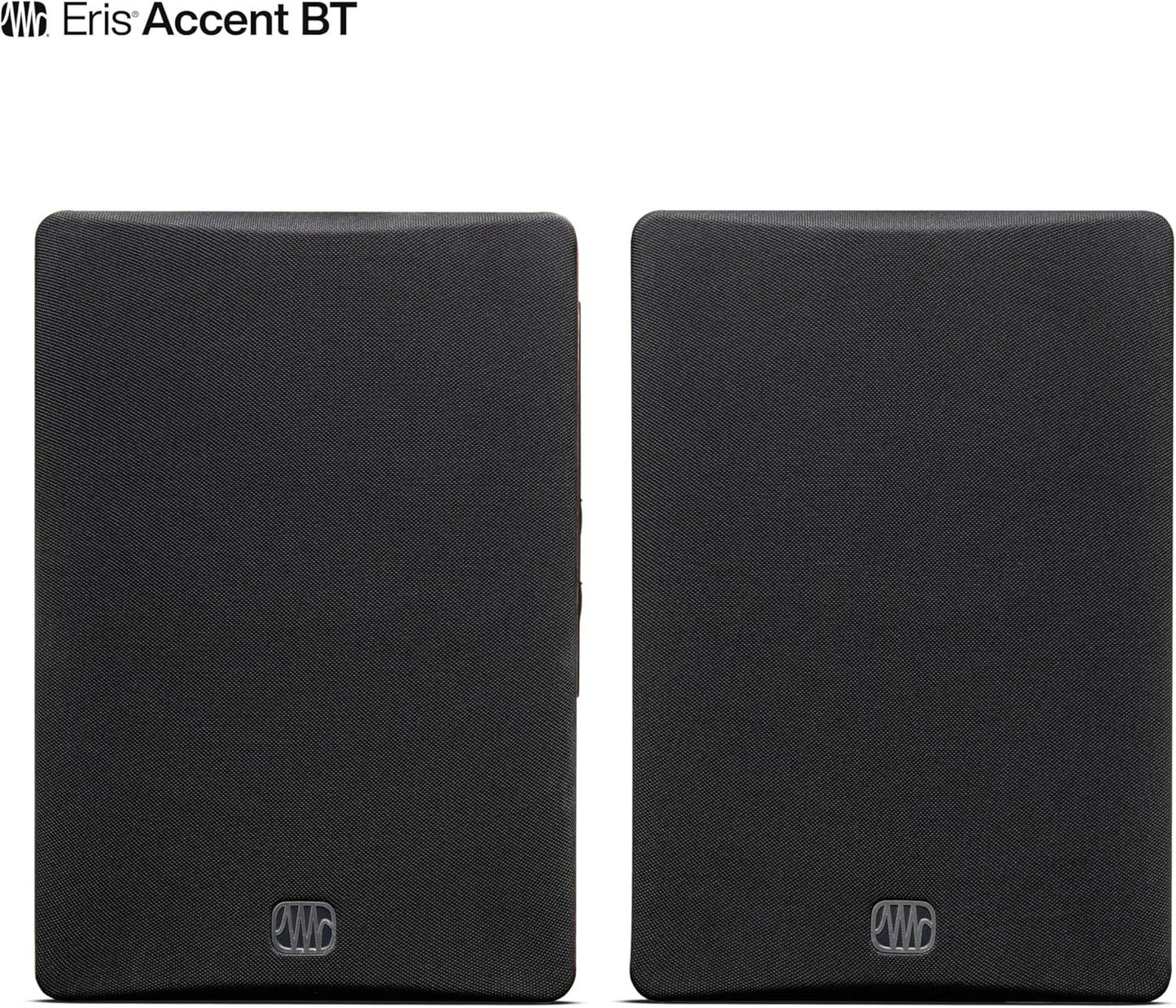 PreSonus Eris Accent BT 60W Powered Bookshelf Bluetooth Speakers – Studio Monitors for Turntable, Home, 4" Woofer, Silk Tweeter, USB-C, Optical, RCA, Coax, Remote, Sub Out, Wired Option, Wood Grain