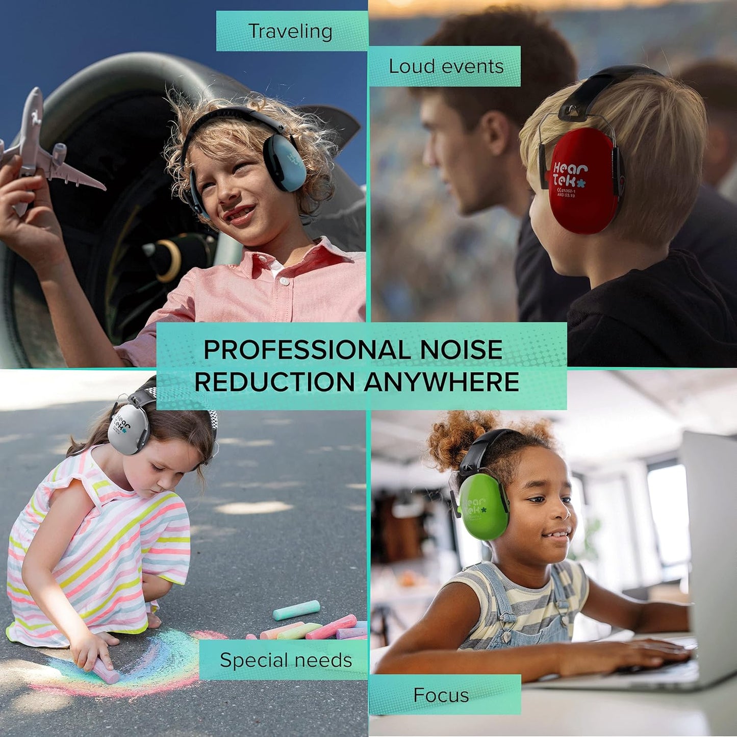 Noise Cancelling Headphones Kids Adult Earmuffs Shooting Ear Protection Foldable Ear Protection Earmuffs