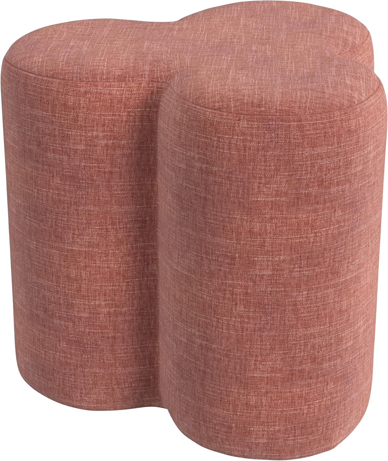 HomePop Upholstered Clover Shaped Ottoman|HomePop Home Décor|Foot Rest Ottoman - Pink Chenille