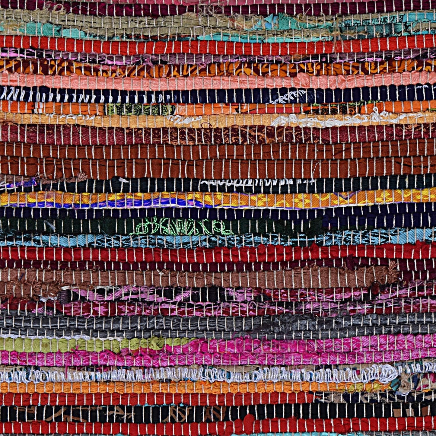 Marubhumi Reversible Area Runner Chindi Rug for Bedroom, Living Room, Kitchen, or Laundry Room 100% Recycled Cotton (20"x 32") - Unique Multi Colors