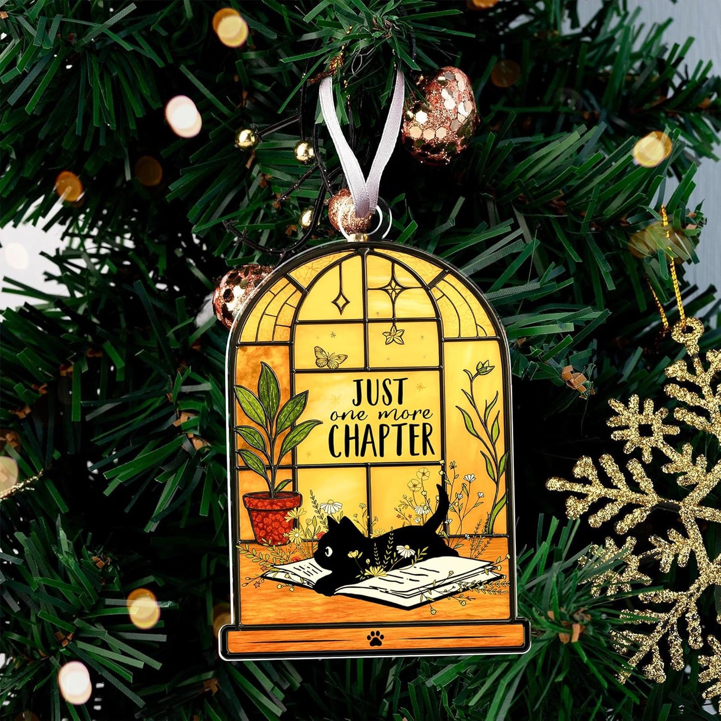 Book Ornament - Gifts For Book Lovers, Books Ornaments For Christmas Tree, Bookish Gift For Women, Gift For Readers book Lovers Women, Books Club Ornaments, Ideas Gifts For Readers, Bookworm's Present