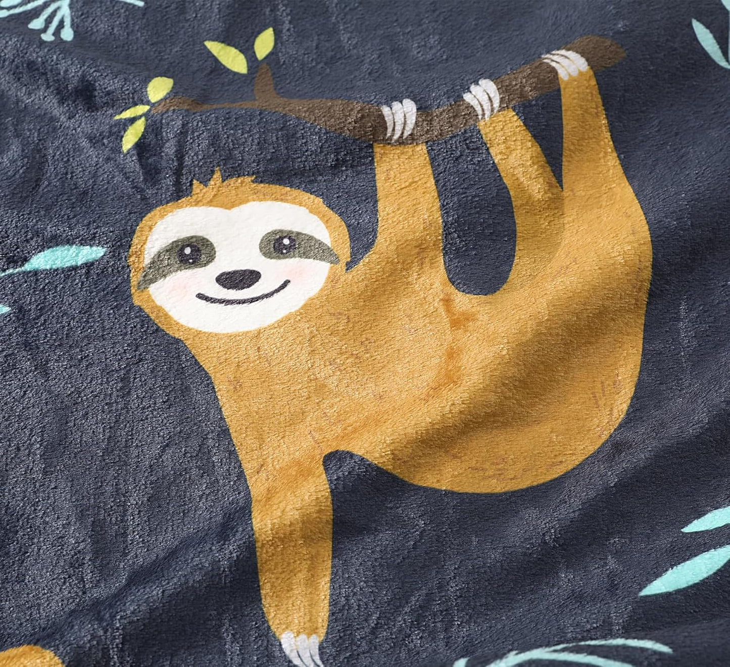 Sloth Blanket for Kids and Adults Sloths Printed Throw for Toddlers Boys Girls Soft Cozy Flannel Fleece Blankets (Sloth 3, 48"x60")