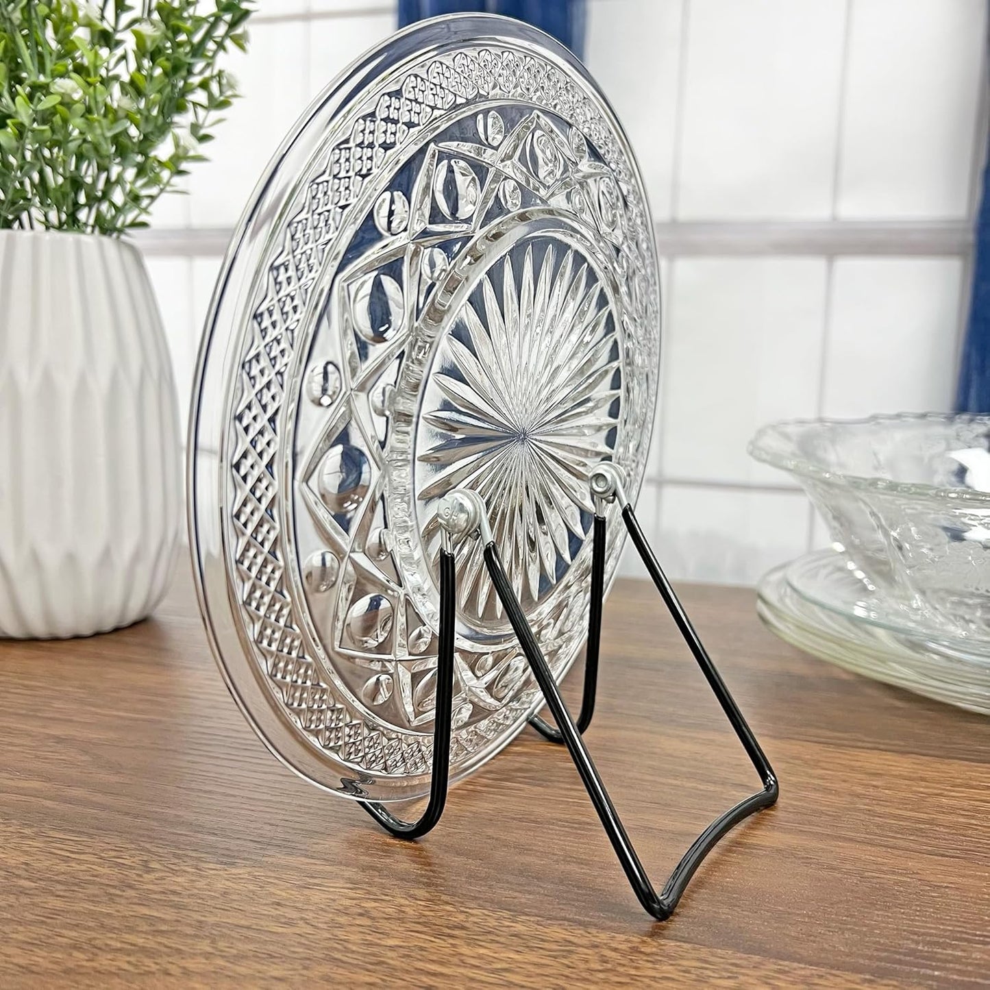 GIBSON HOLDERS 1A Adjustable Black Wire Display Easel, 3.25" W x 3.75" D x 3.625" H, Pack of 6