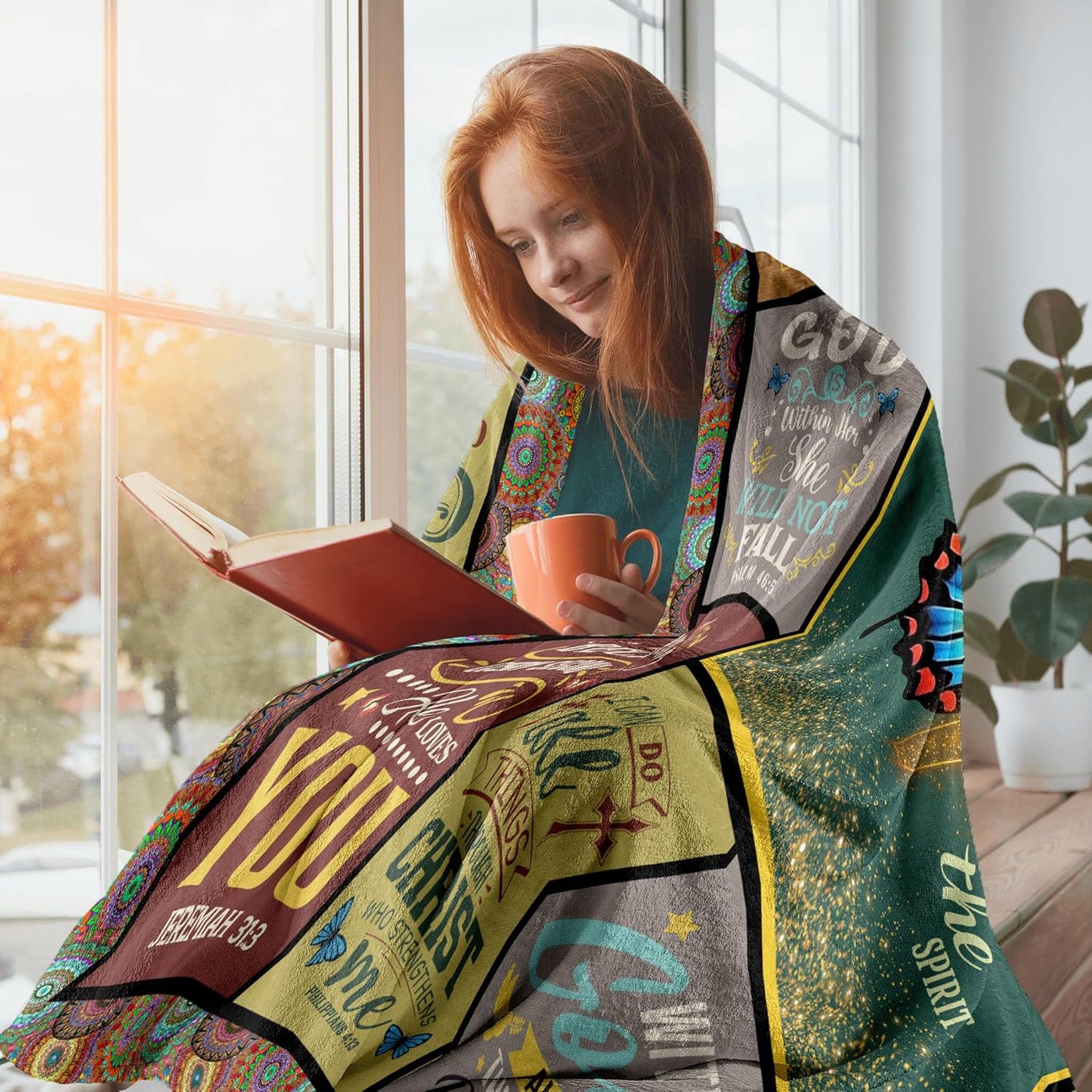 Christian Gifts for Women Throw Blanket 60"x50", Christian Birthday Gifts, Religious/Spiritual Gift for Women Bible