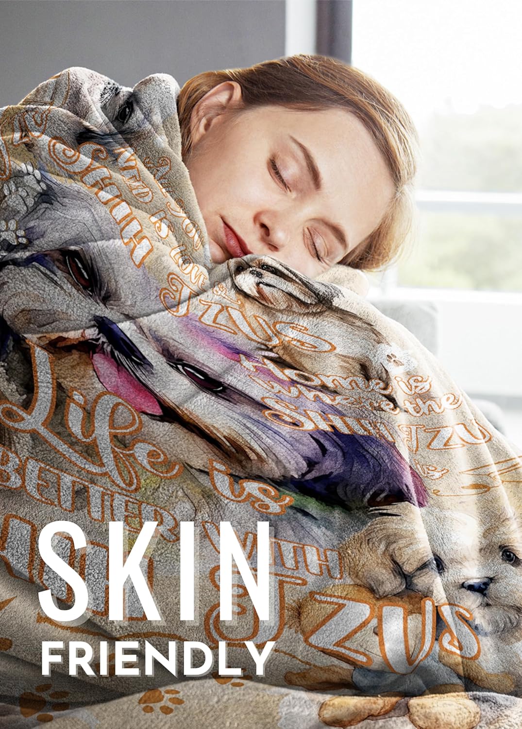 Shih Tzu Gifts for Women, Shih Tzu Flannel Blanket Throws for Dog Mom Dad, 50 x 65 inches, Perfect for Birthday Christmas Thanksgiving Mother's Day Father's Day