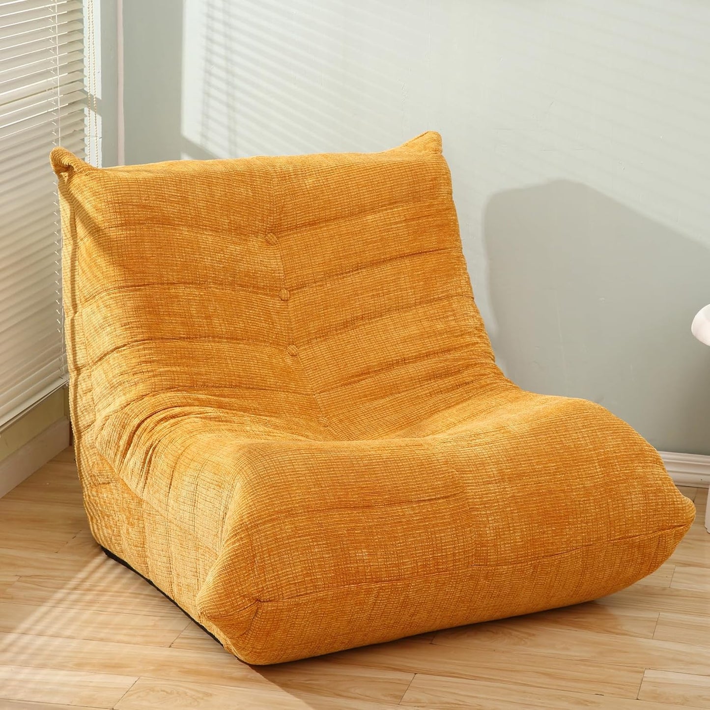 Bean Bag Sofa for Adults,BeanBag Chair with Memory Foam,Modern Fireside Lounge Chairs for Living Room,Bedroom,Office,Yellow