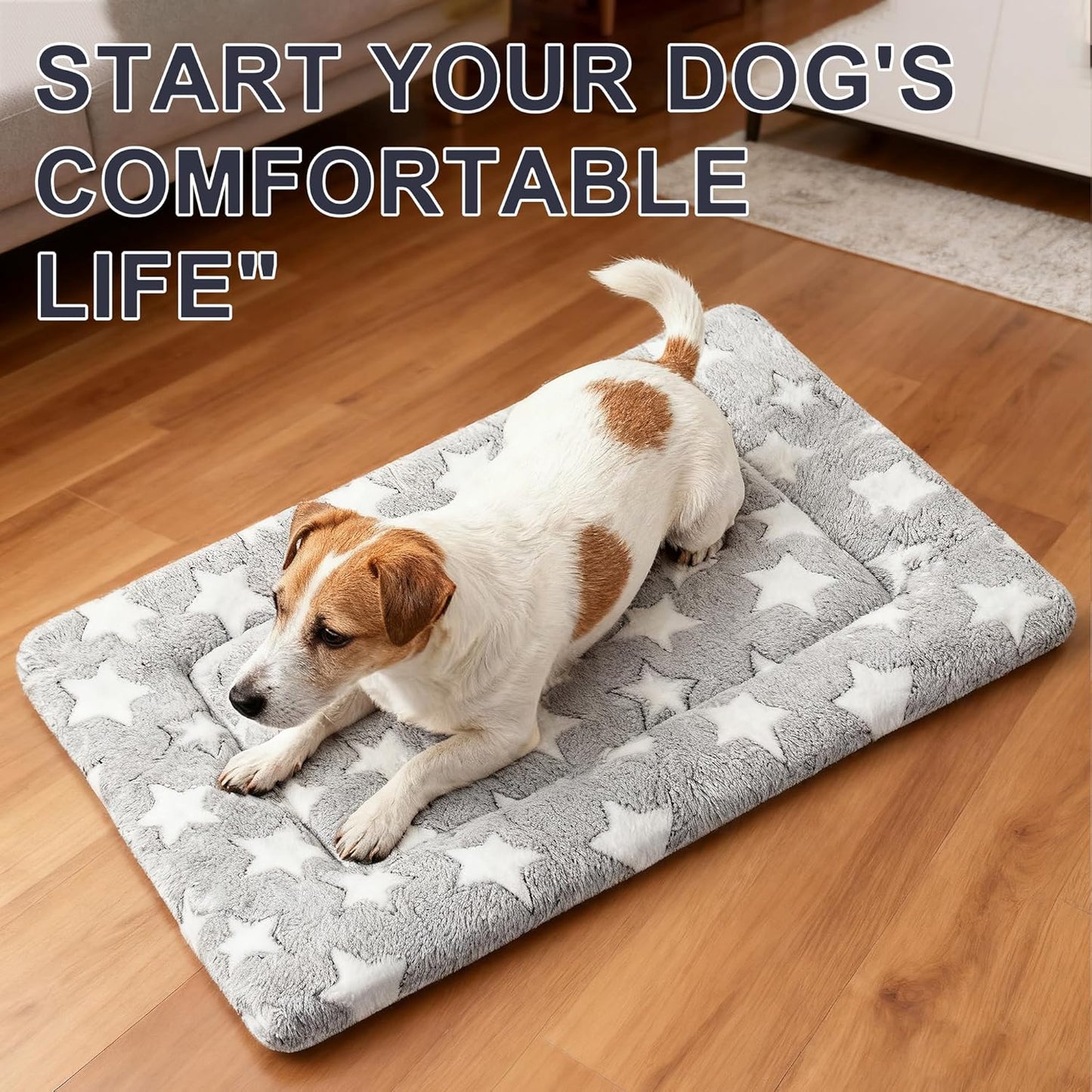 Dog Bed Mat, Reversible Crate Pads for Small/Medium/Large Dogs & Cats Sleeping, Portable & Soft, Dog Beds Crate Pad M(30"*20"*1.5")