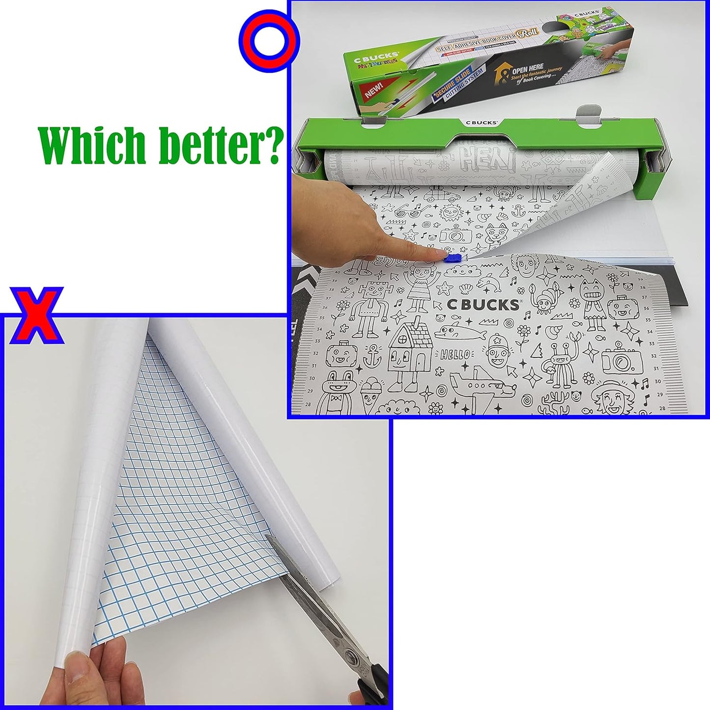Clear Paperback Book Cover Protector Includes Slider - Covers Upto 20 Books (13in x 33.5ft)