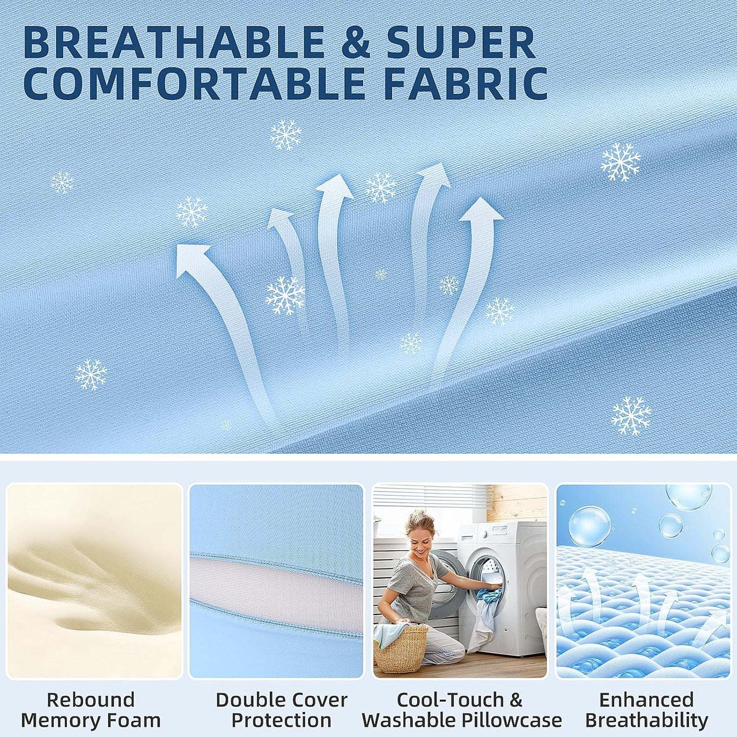Side Sleeper Pillow, Side Sleeper Pillows for Adults, Memory Foam Pillow for Neck and Shoulder Pain, Ideal for Side Sleepers, Side Sleeper Pillows with Arm Hole (Blue)