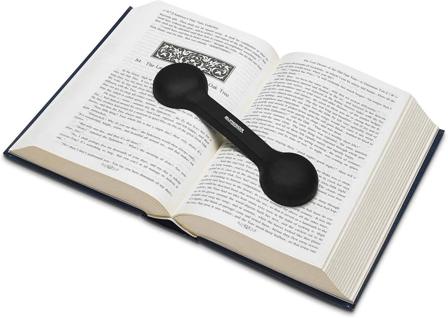 Bookmark/Weight-Page Holder-Holds Books Open and in Place-Black-by Superior Essentials