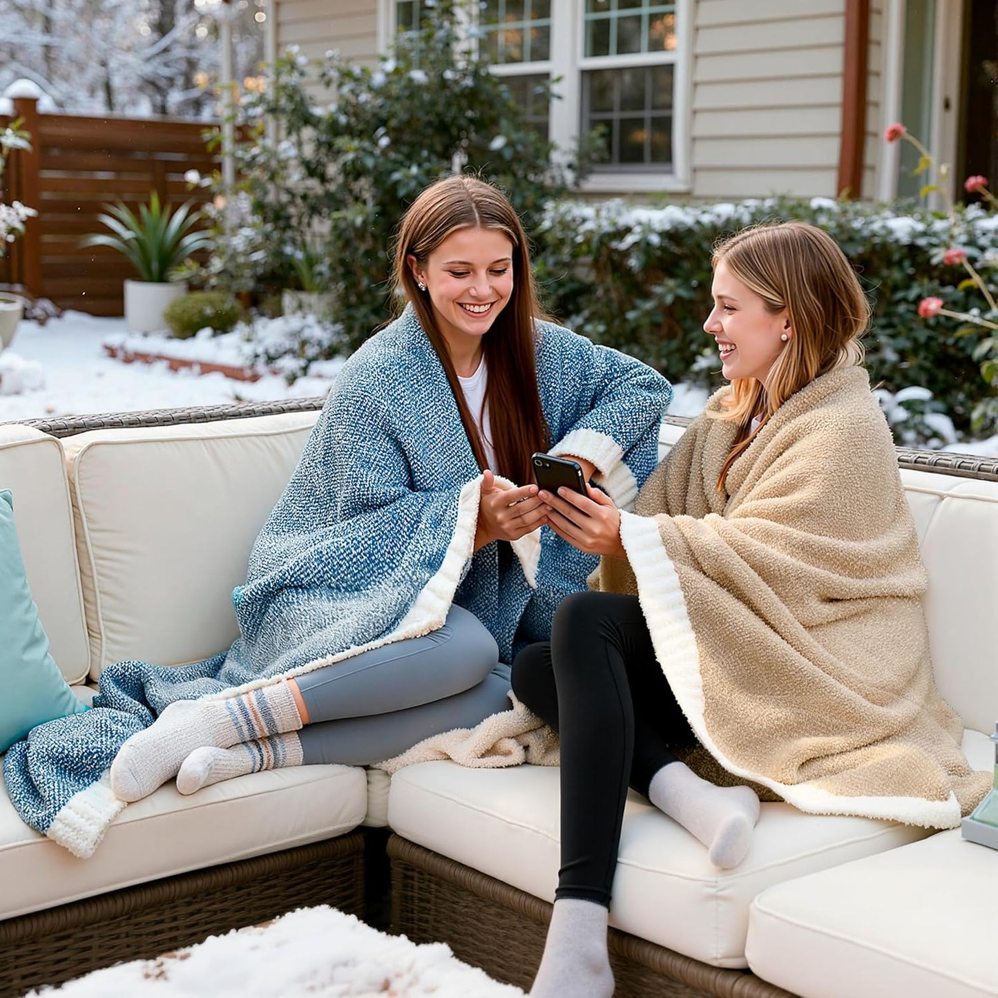 Joiedomi Twin Blanket for Couch Bed, Light Camel Knitted Blankets Gifts for Women Mom Girls, Cozy Cute Soft Throw Home Room Decor Aesthetic for Women Mothers Birthday Gifts 60x80 Inches