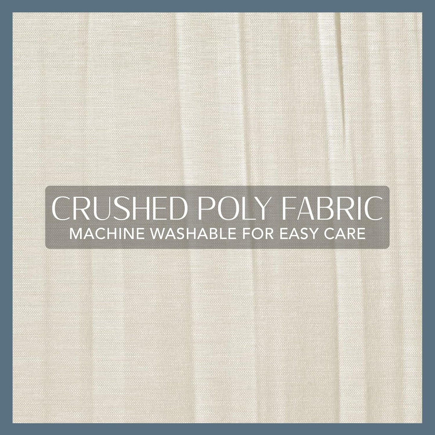 Elrene Home Fashions Jolie Crushed Semi-Sheer Window Curtain, Adjustable Tie-Top Single Panel, 52" x 95" (1 Panel), Ivory