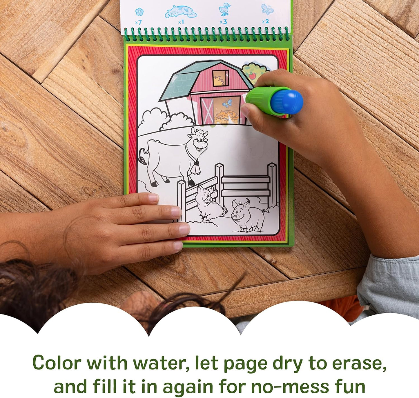 Melissa & Doug On the Go Water Wow! Mess Free Coloring Book, Reusable Water-Reveal Activity Pad, Animals, Travel Toys, Party Favors, For Toddlers & Kids Ages 3+ - FSC Certified