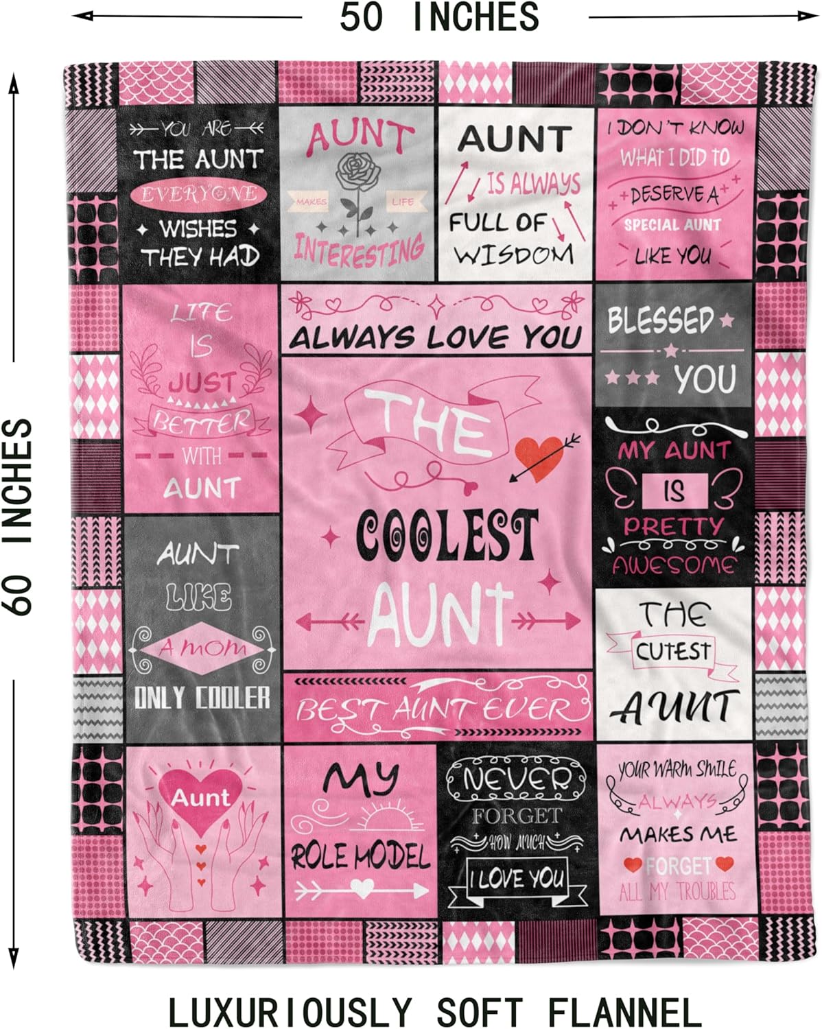 Christmas Aunt Gifts,Aunt Gifts,Gifts for Aunts from Niece Nephew,Auntie Birthday Gifts,Auntie Gift Ideas,Best Aunts Ever,Gift for Aunt Birthday Christmas Mothers Day Blanket 50"x60"
