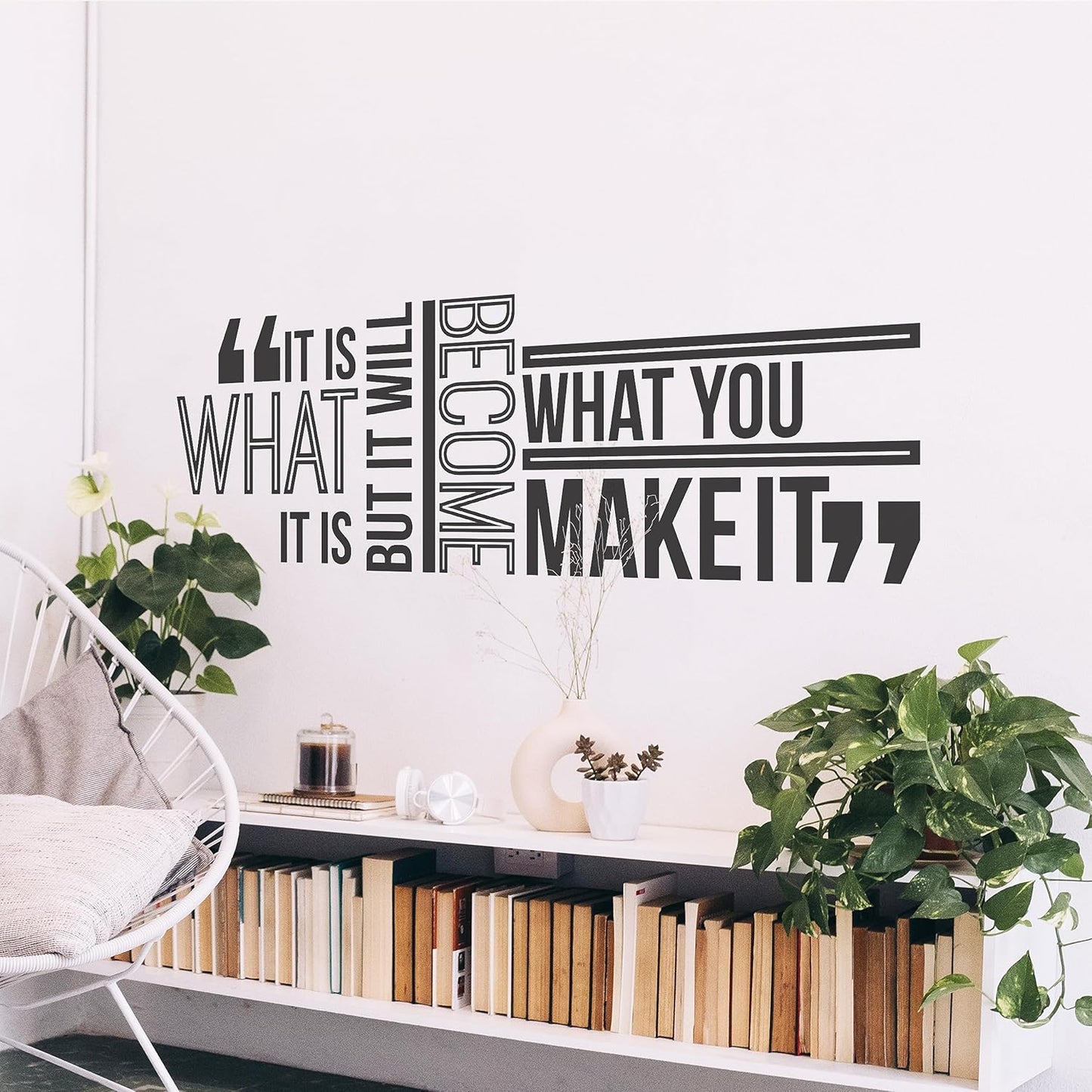 My Vinyl Story – It is What It is Wall Decal – Inspirational Vinyl Quote for Office or Home, Motivational Wall Sticker, Easy to Apply and Removable (Black, 42x14 inches)