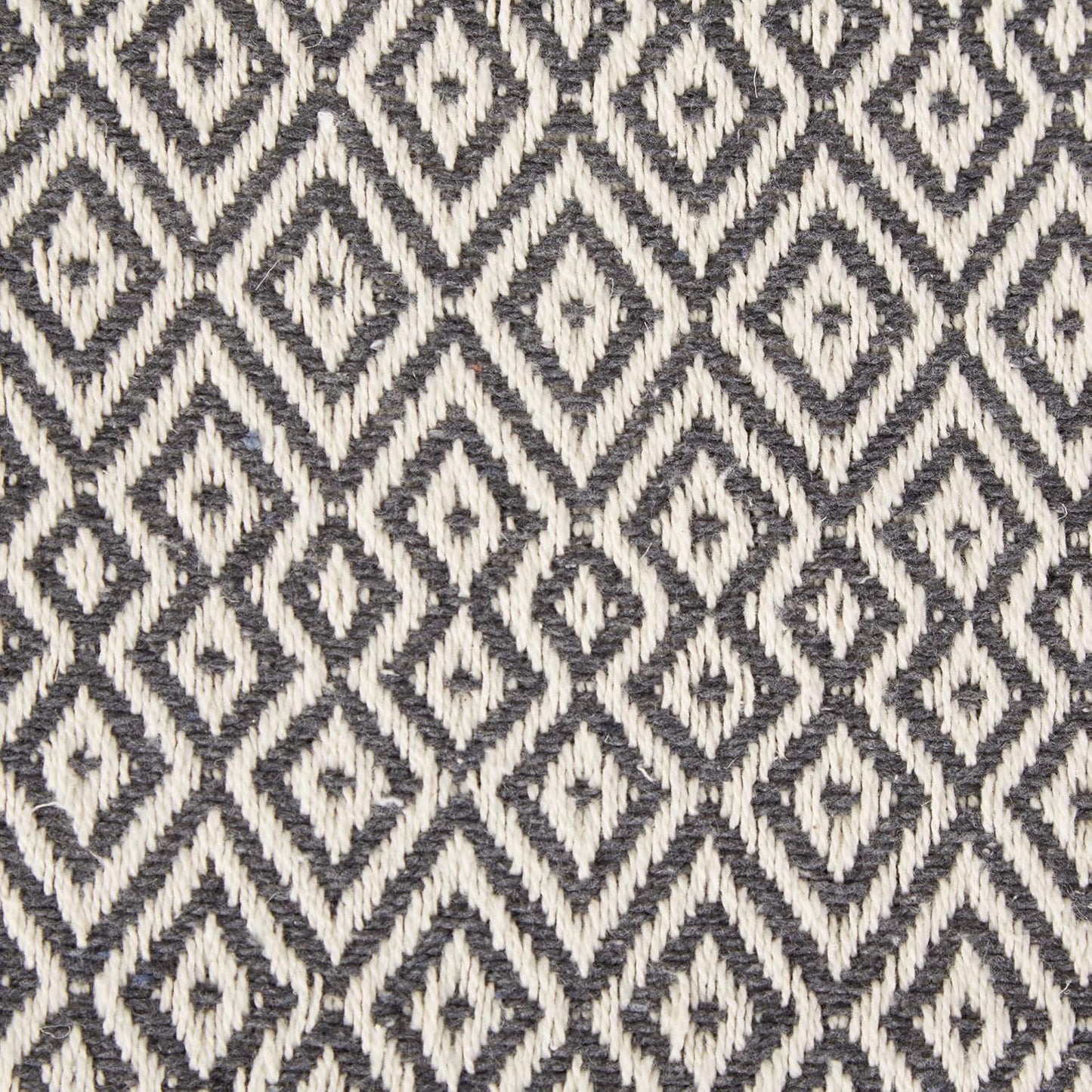 DII Rustic Farmhouse Double Diamond Woven Throw, 50x60, Mineral