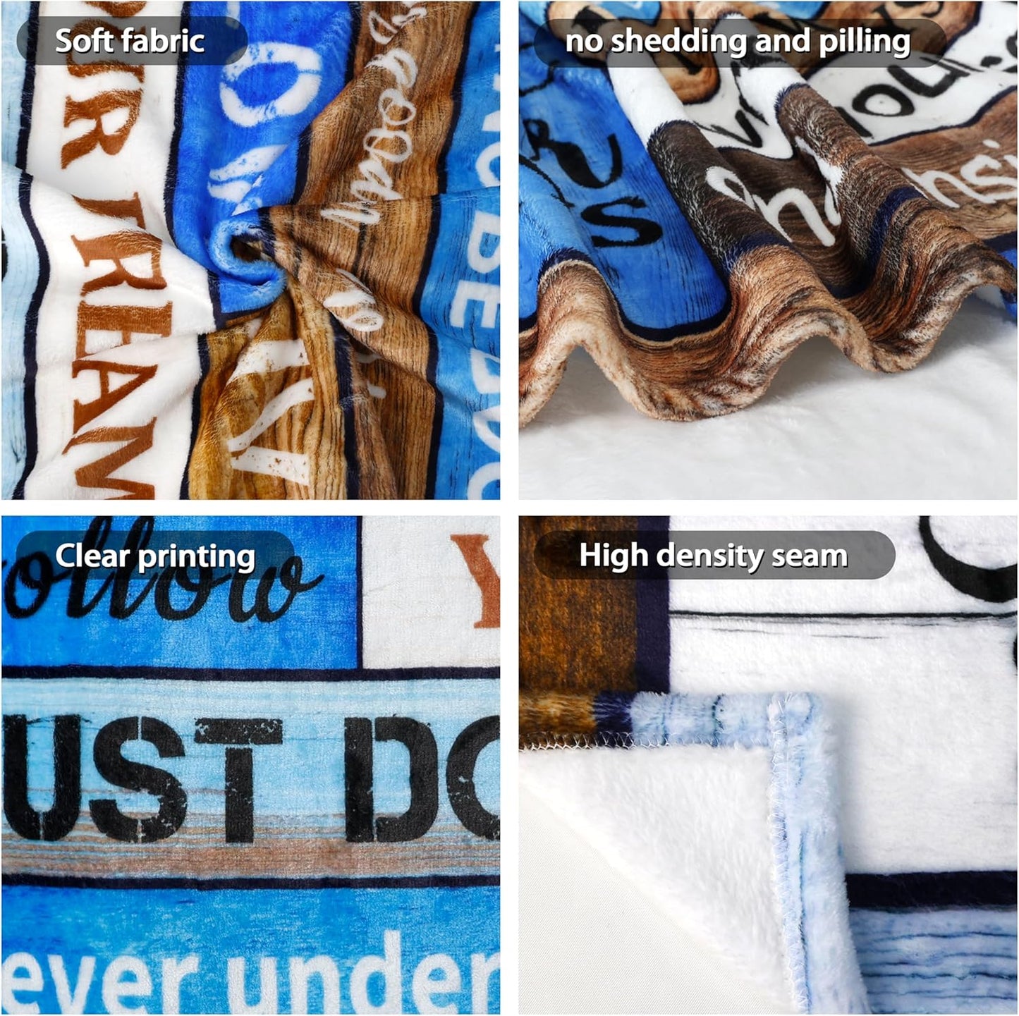 Gifts for Son Blanket 60"X 50" Son Birthday Gifts from Mom Dad, to My Son Gifts Fleece Soft Throw Blankets, Gifts Ideas for Adult Son Wedding Graduation (Blue, 50 x 60 Inch)