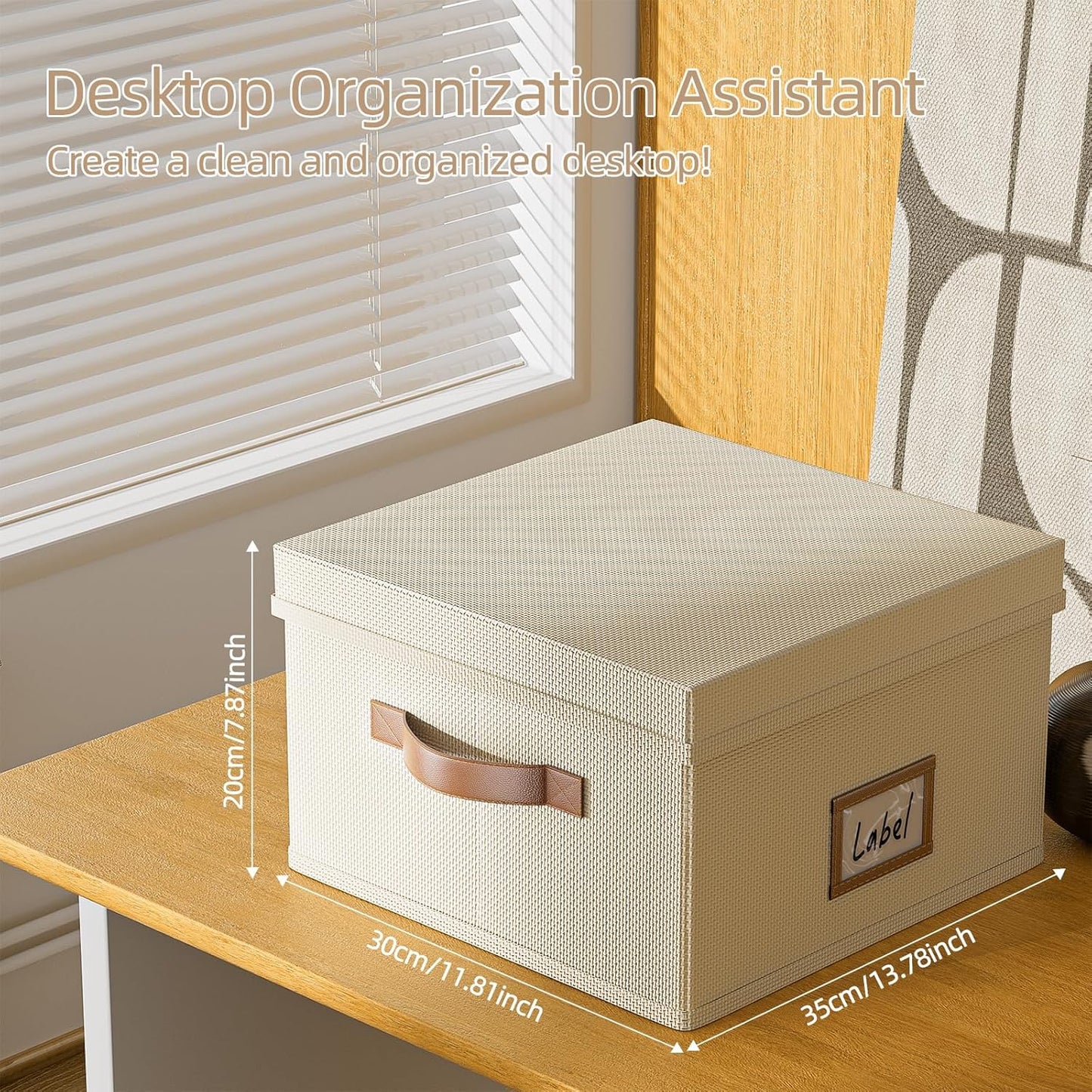 Decorative Photo Storage Box - 2Pcs Photo Organizer with Dividers , Linen Fabric Picture Box for Photos Up to 2000 Pictures and 4x6 Photos Memory Keepsake Organizer for Photos us to Photo Stamp Card