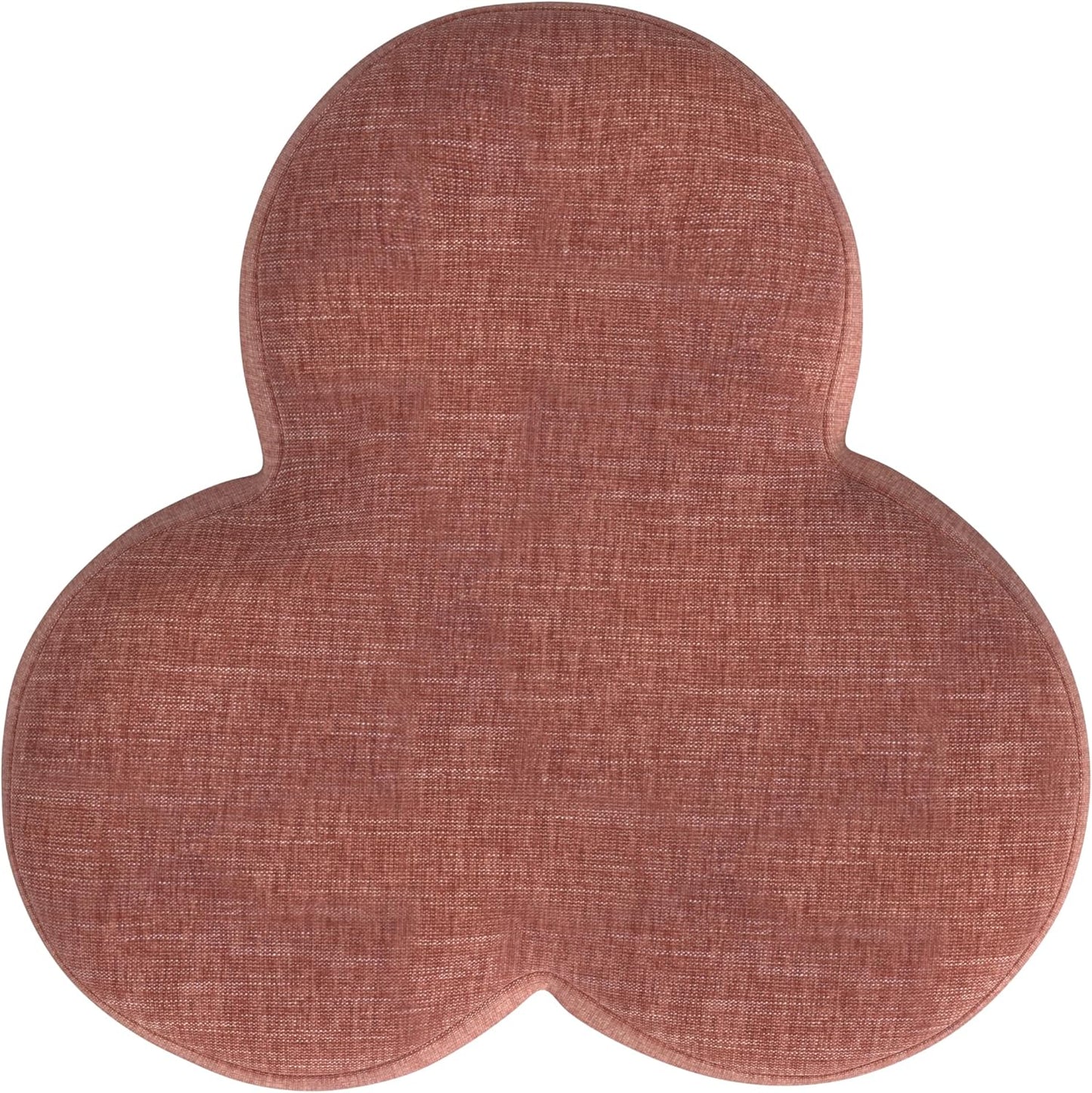 HomePop Upholstered Clover Shaped Ottoman|HomePop Home Décor|Foot Rest Ottoman - Pink Chenille