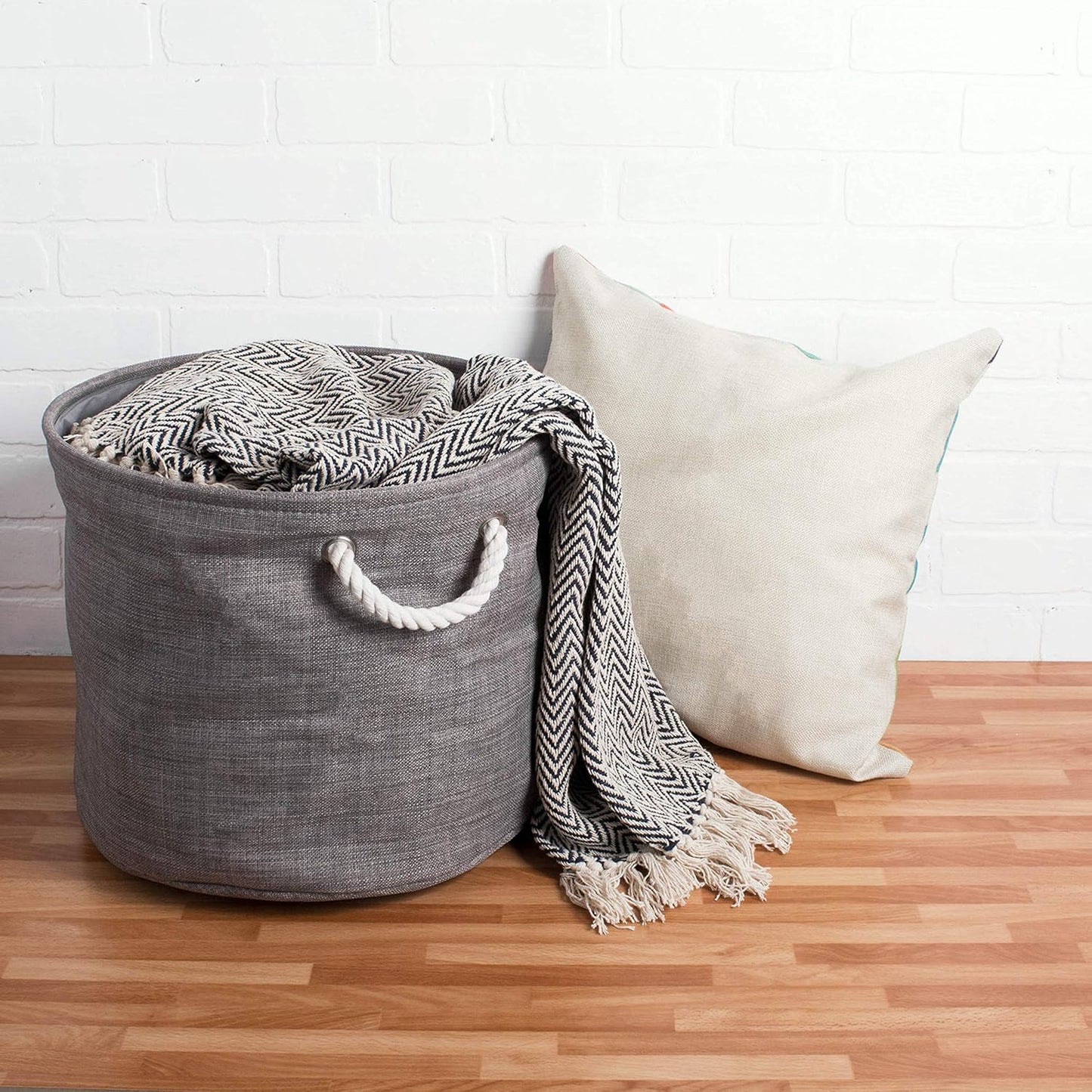 DII Chevron Throw Collection Handloomed Cotton, 50x60, Nautical Blue