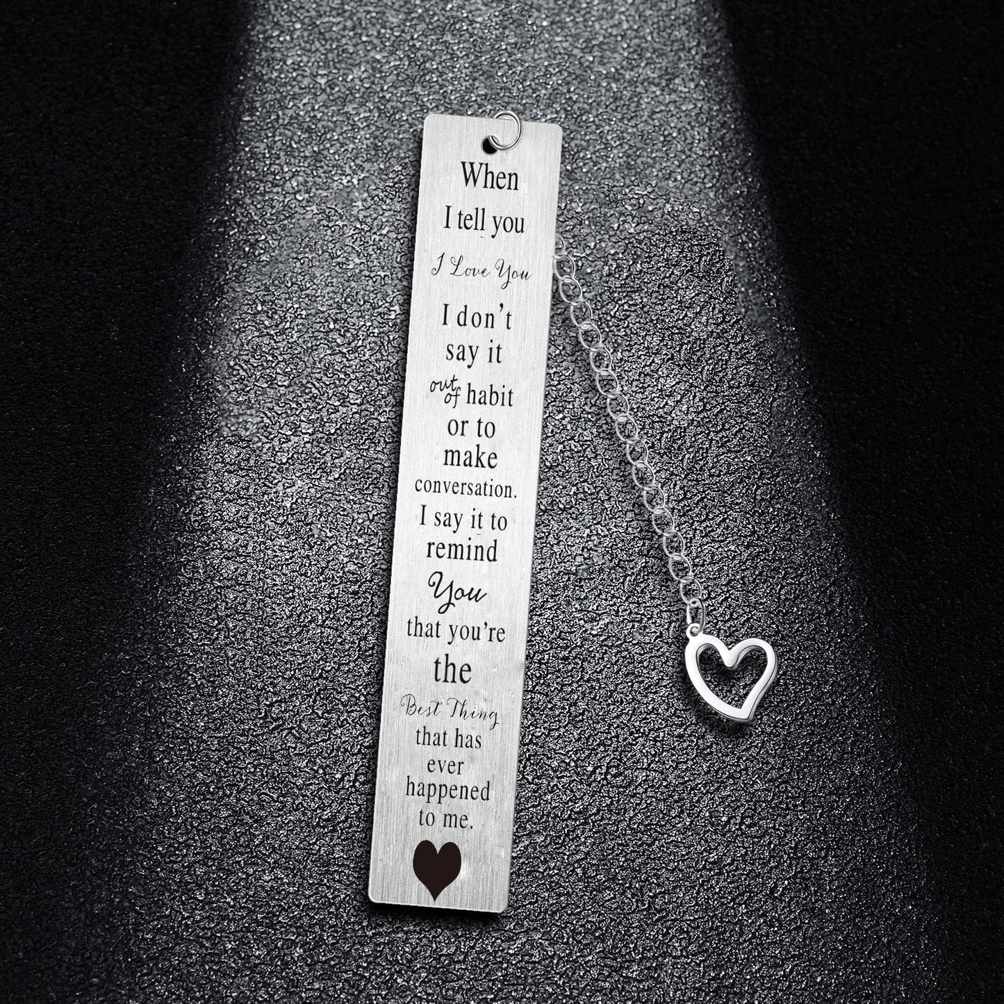 I Love You Gifts Bookmark for Husband, Wife, Boyfriend, Girlfriend - Anniversary, Birthday, Christmas, Valentine's Day - Couple Bookmark for Him and Her