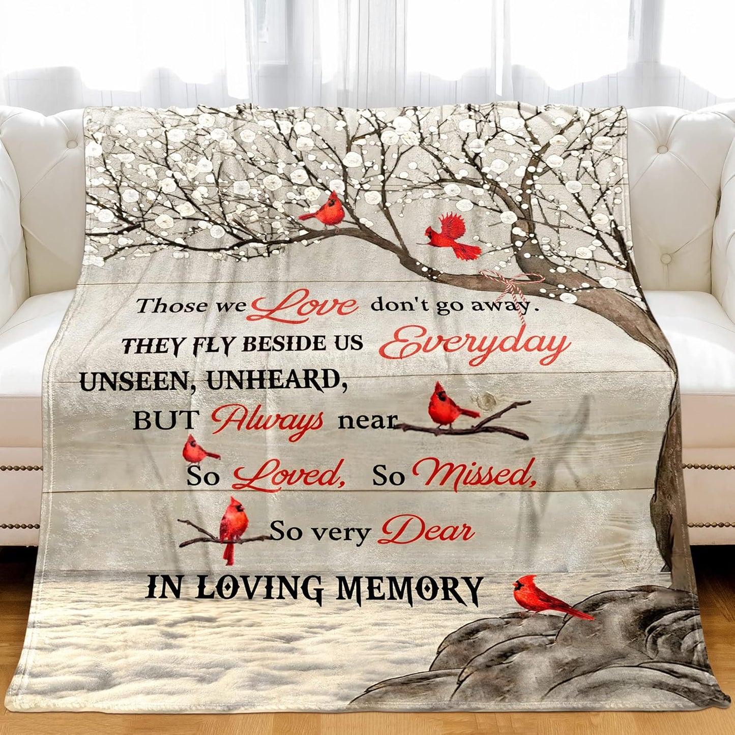 Personalized Memorial Blanket Gift, in Loving Memory, Blanket Memorial Gift for Family Members, Grandparents, Mom, Dad, Brothers, Sisters (Memory-02, 60"X50")