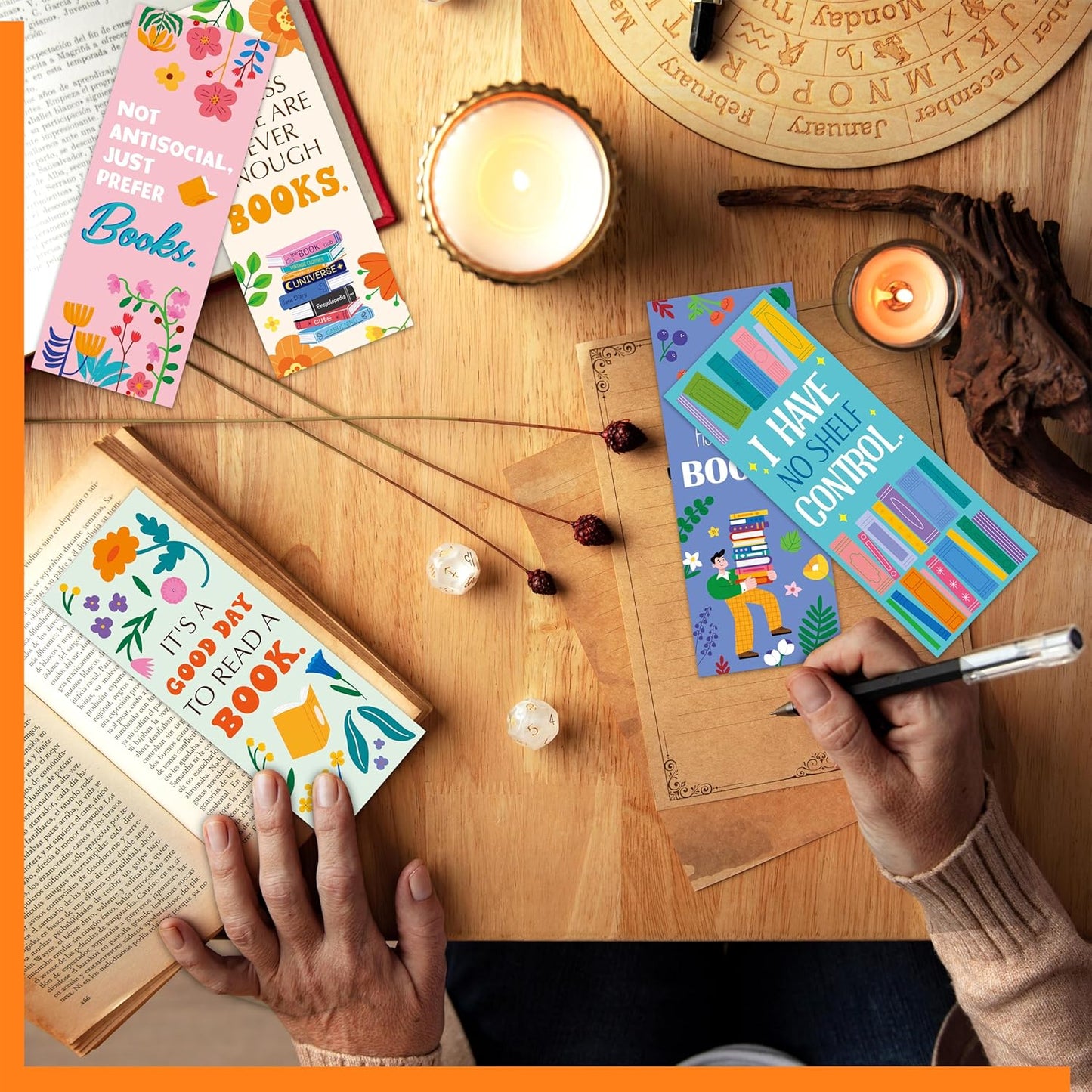 120 PCS Book Lover Bookmarks, 30 Unique Designs Double-Sided Read Accessories Page Markers Reading Bookmarks for Women, Men, Kids, Adults, Students, Book Lovers All Ages
