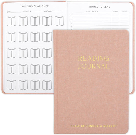 ZICOTO Beautiful Reading Journal for Book Lovers - Linen Hard Cover Book Makes a Great Gift for Readers - The Perfect Tracker with Reading Log & Review Pages For Keeping Notes on Your Favorite Books