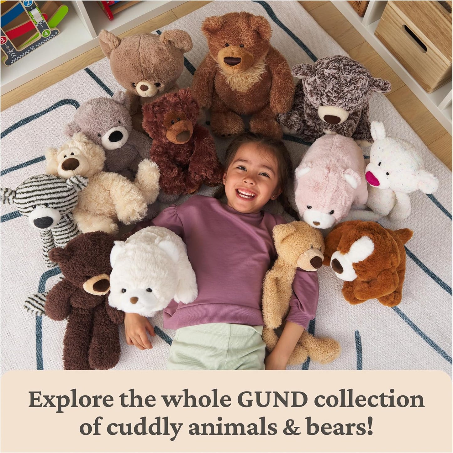 GUND BOE Classic Teddy Bear, Premium Bear Stuffed Animal, Plush Toy for Ages 1 and Up, Brown, 12”
