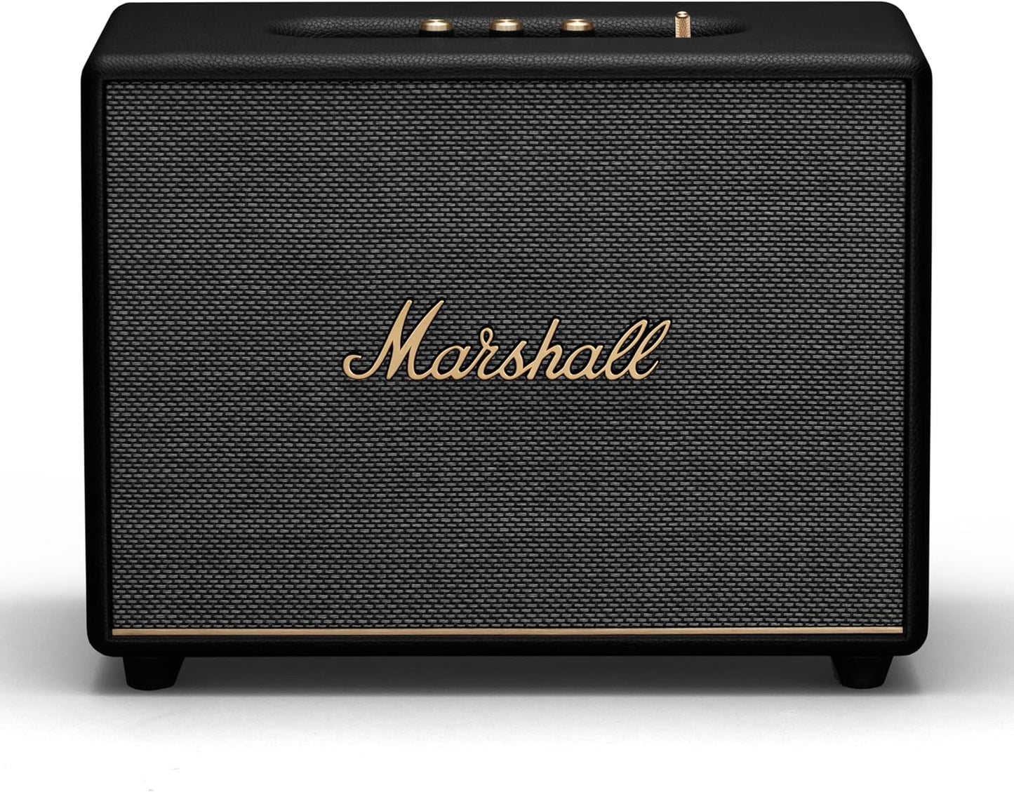 Marshall Woburn III Bluetooth Home Speaker - Loud Stereo Sound with Bass and Treble Controls | Plug-in Powered | Record Player Compatible | HDMI, RCA, 3.5 mm Aux Inputs - Black