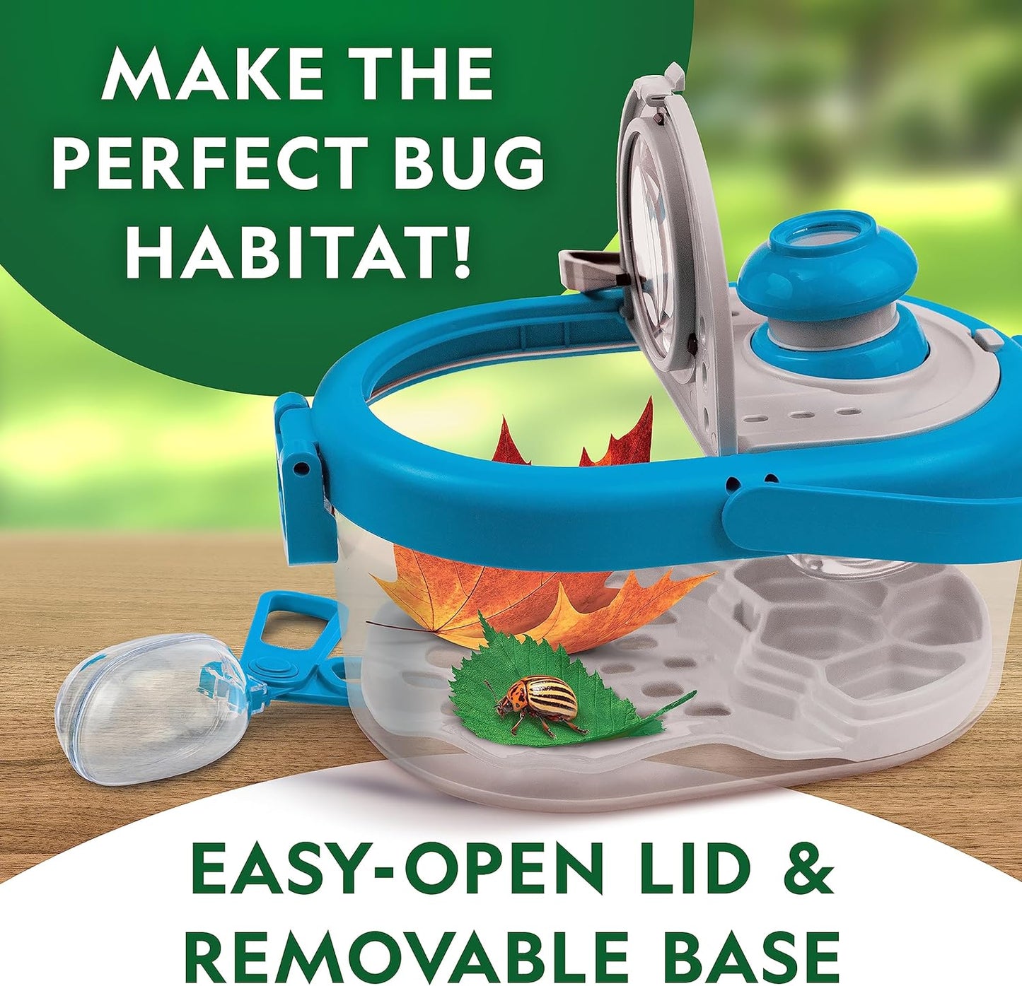 National Geographic Bug Catcher Kit for Kids - Kids Bug Habitat with Magnified Viewer, Bug Box, & Tweezers, Insect Habitat, Outdoor Toys, Bug Catching Kit, Bug Box, Easter Basket Gifts for Kids