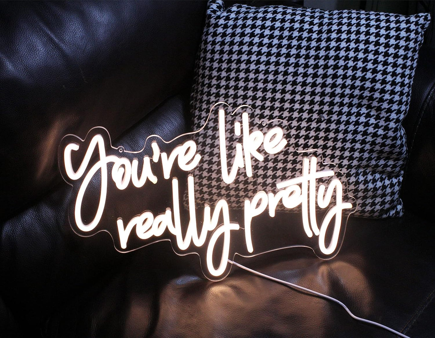 DAKABUKA You Are Like Really Pretty Neon Sign Warm White Room Decor LED Neon Signs Wall Decor For Bedroom Bachelorette Party Teen Girls Room With Dimmable Switch USB Power(16.9 * 10.6inches)