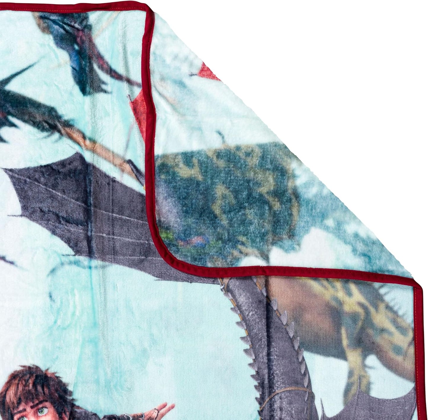 Silver Buffalo How to Train Your Dragon Hiccup and Fury in Jungle 45" x 60" Fleece Throw, Soft and Cozy Blanket, 250 GSM