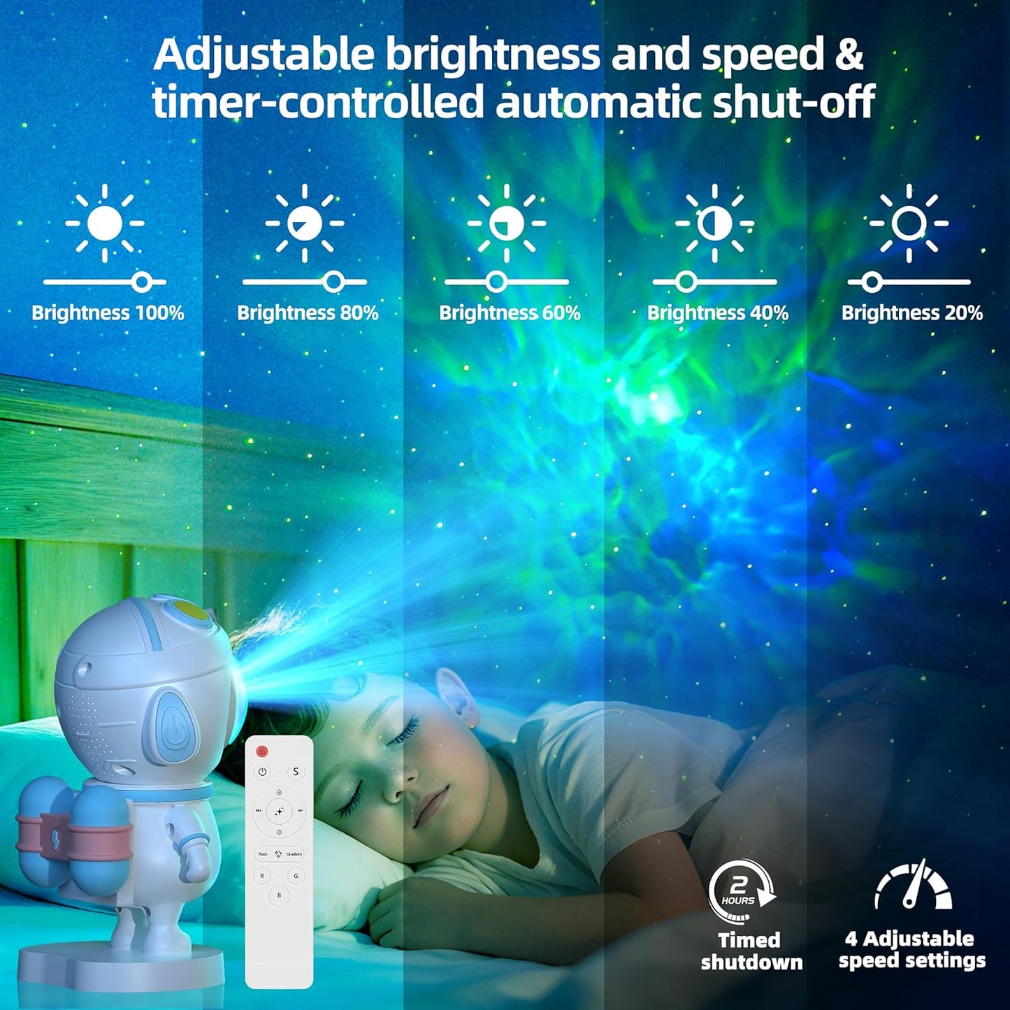 Astronaut Galaxy Projector Night Light with APP & Remote Control - 8 Color Nebula Star Projector for Bedroom, Kids Room, and Relaxation - Birthday Gift for Space Lovers of All Ages
