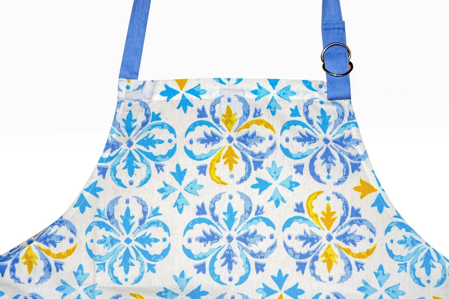 100% Cotton Kitchen Printed Apron with Pocket and Adjustable Neck with Long Ties Apron 25" X 31" for Women Men Chef Cooking, Baking, Gardening.