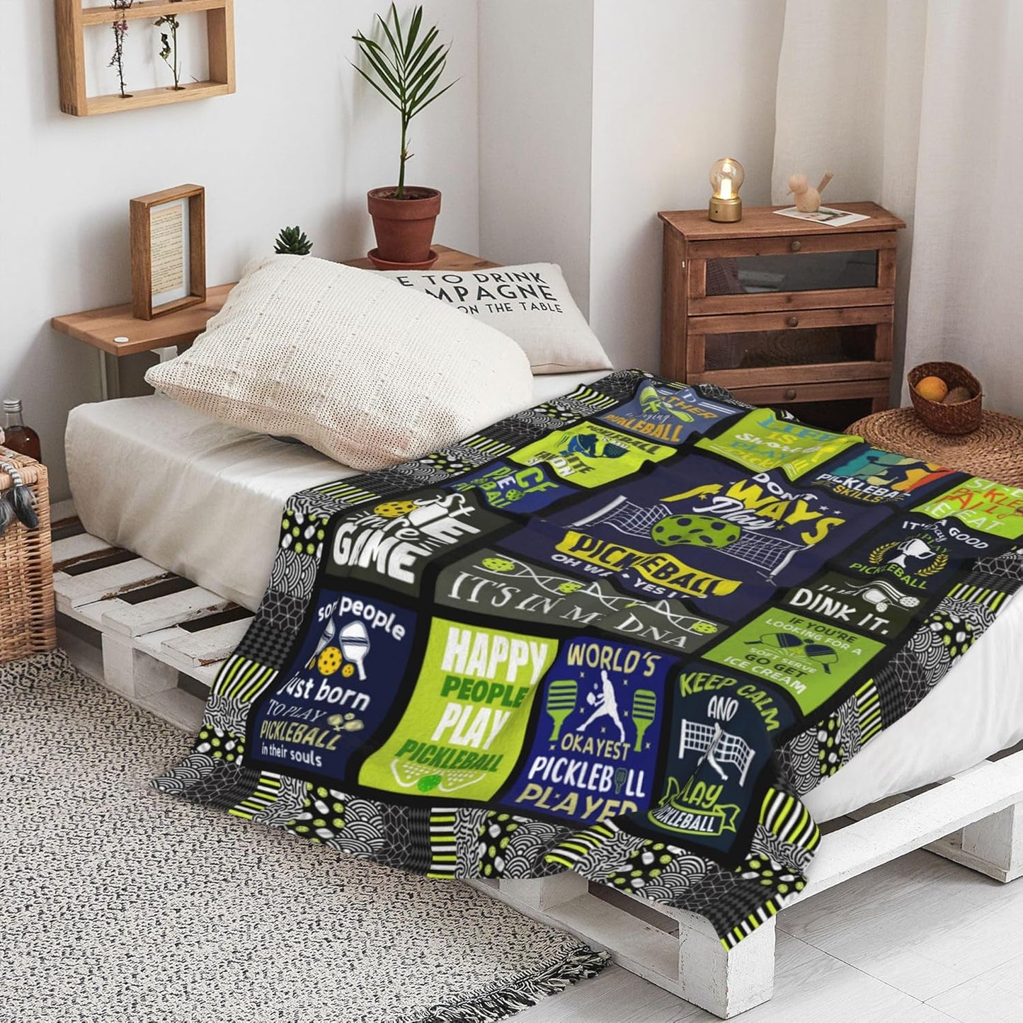 Pickleball Blanket，Pickleball Blanket Gifts，Pickleball Gifts for Women Men，Gifts for Pickleball Lovers，Pickleball Accessories Gifts for Women, Best Pickleballl Team Gifts 50"x40"