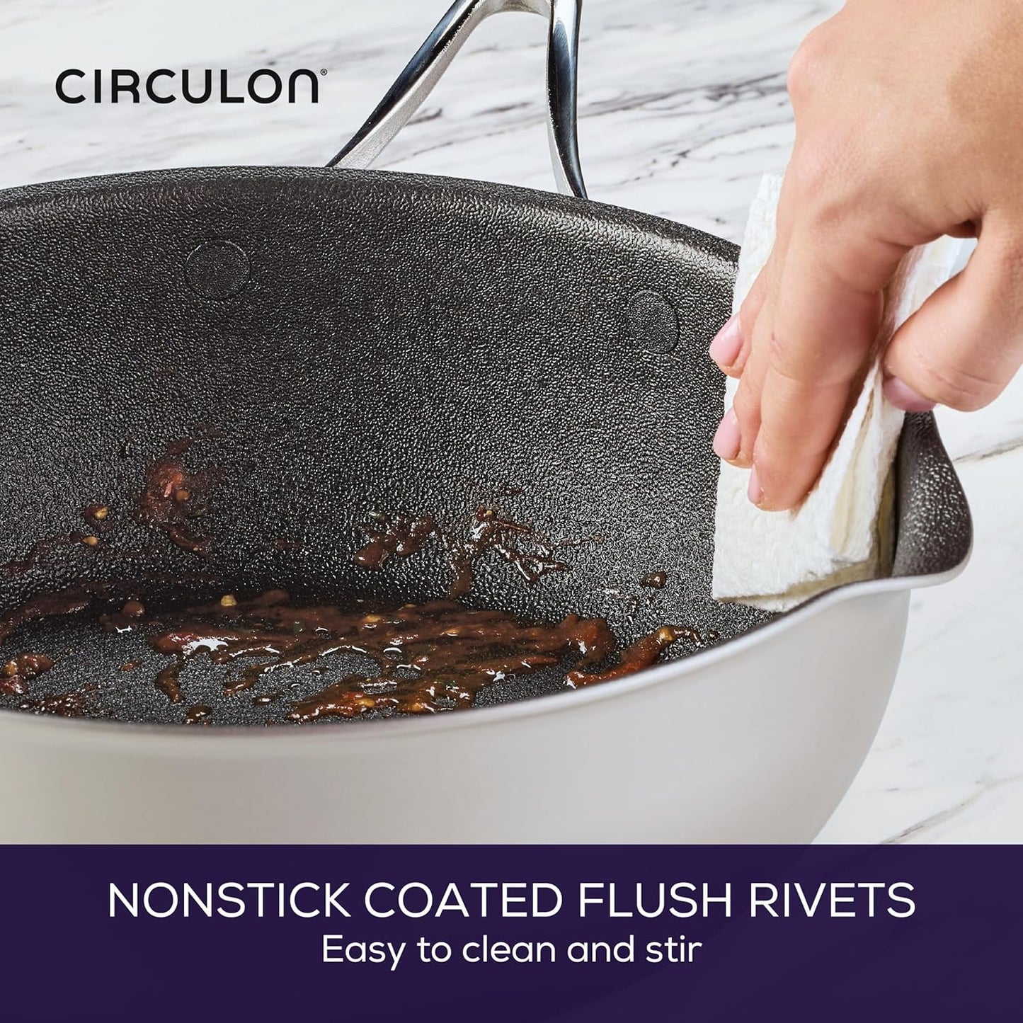 Circulon Infinity Pan with ScratchDefense Nonstick Cookware, Induction Suitable, Dishwasher Safe with Multipurpose Tool Holder and Lid, 9.5 Inch (3.2-Quart), Multipan, Metal Utensil Safe - Platinum