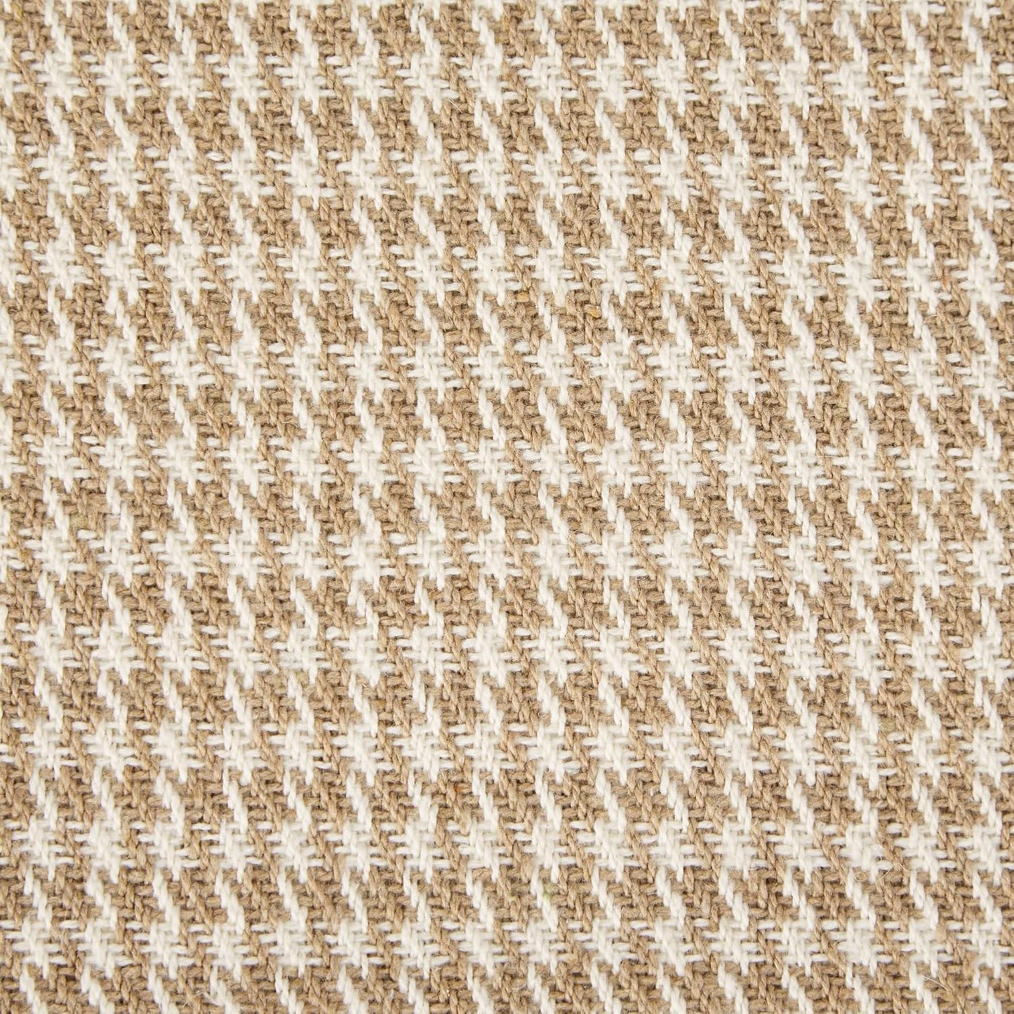 DII California Casual Houndstooth Woven Throw, Stone, 50x60
