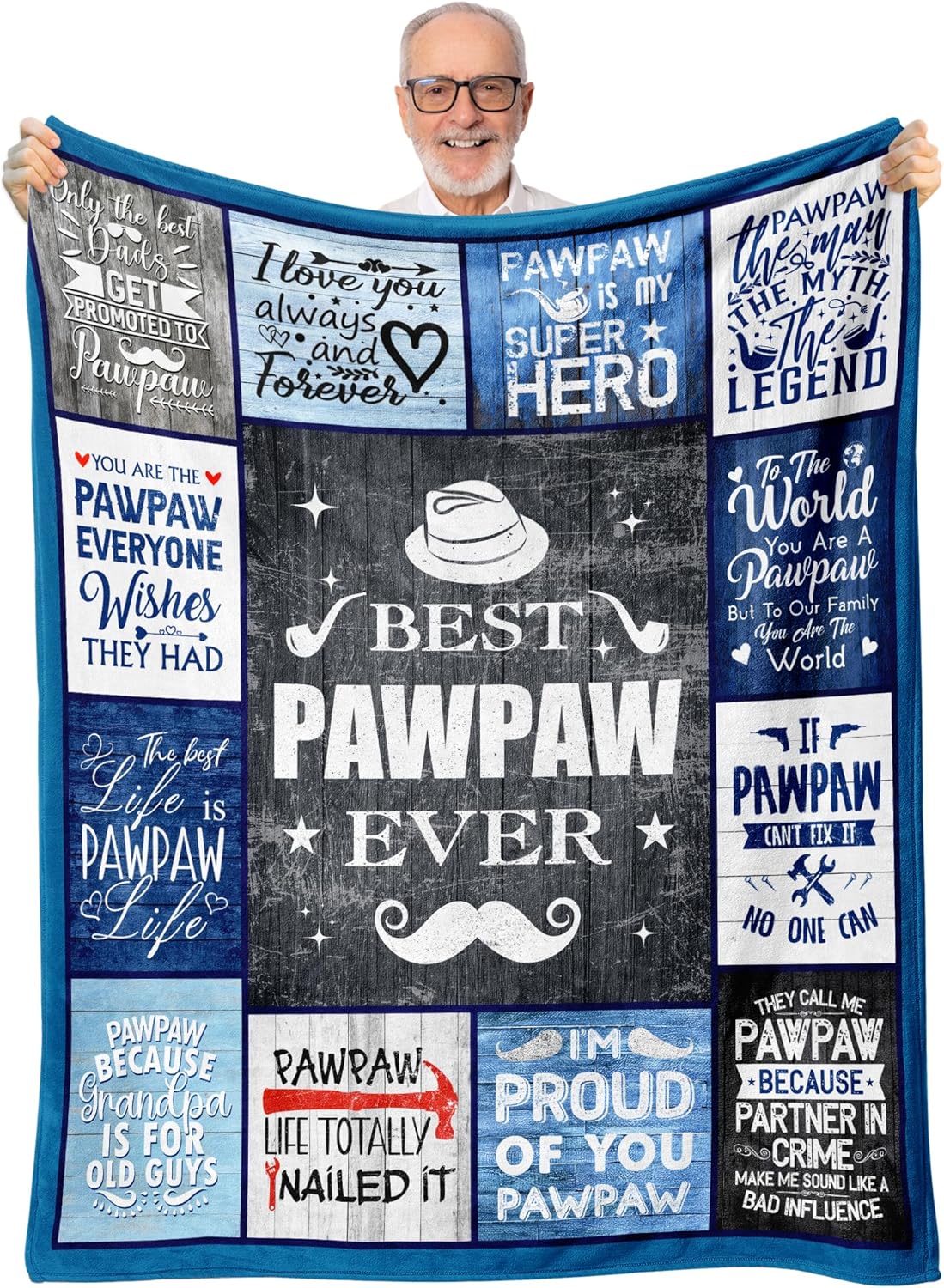 Pawpaw Gifts, Best Pawpaw Ever Gifts, Birthday Gifts for Pawpaw , Papaw Gifts from Grandkids Grandchildren, Paw Paw Gifts for Grandpa, Pawpaw Gifts for Christmas Fathers Day Throw Blanket 60"x80"
