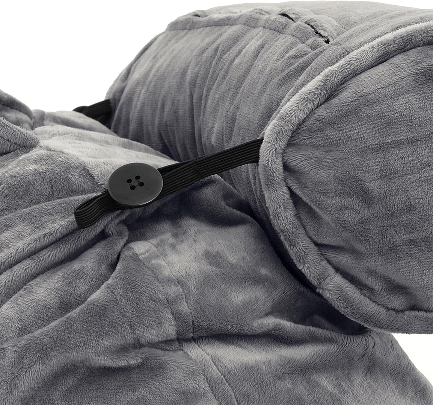 Husband Pillow XXL Cover Only Dark Grey, Cozy Microfiber Bed Rest Pillow Cover with Arms - Array of Colors - Generous Side and Back Pockets for Your Favorite Comfy Reading Pillow