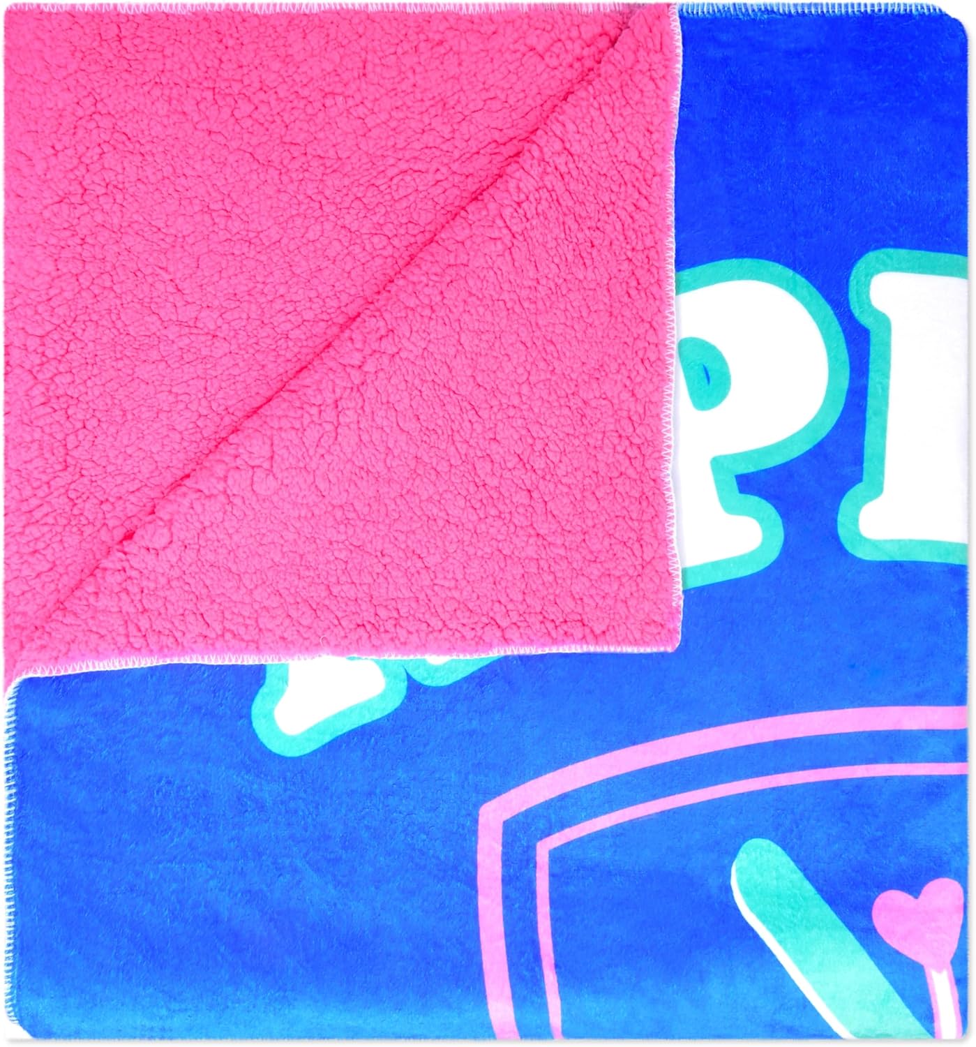 iscream + Theme NYC Silky Soft Fleece and Cozy Sherpa 56" x 60" Reversible Throw Blanket - Apres Ski Club