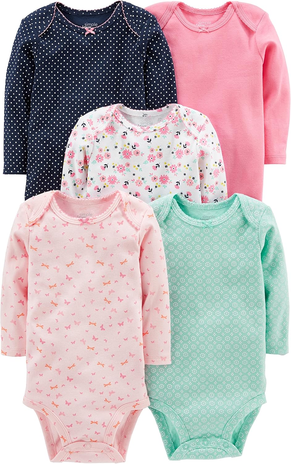 Simple Joys by Carter's baby-girls 5-pack Long-sleeve Bodysuit