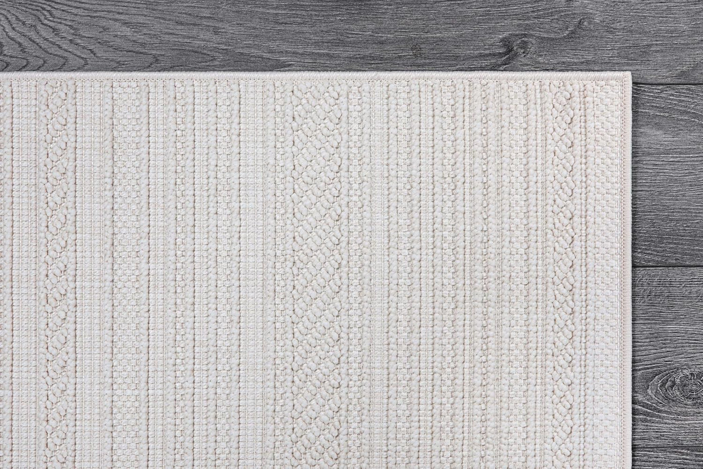 Indoor Area Rug 8x10 White Polyester Indoor Rugs Stripe Soft Loop Easy Clean Carpet for Living Room Bedroom Dining Room Hallway Office Entryway (8 X 10 White)