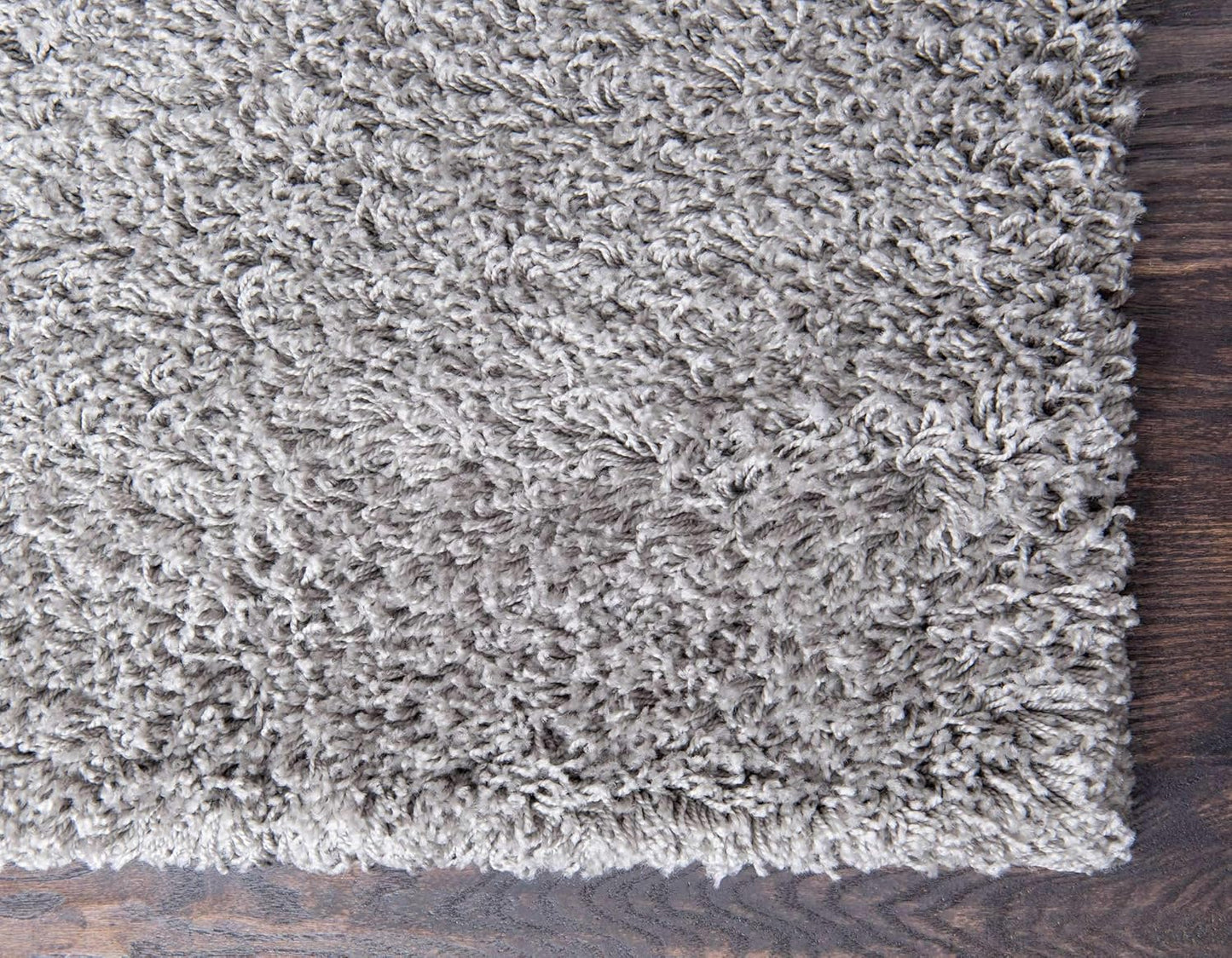 Unique Loom Solid Shag Collection Area Rug (2' 2" x 3' 1" Rectangle, Cloud Gray)
