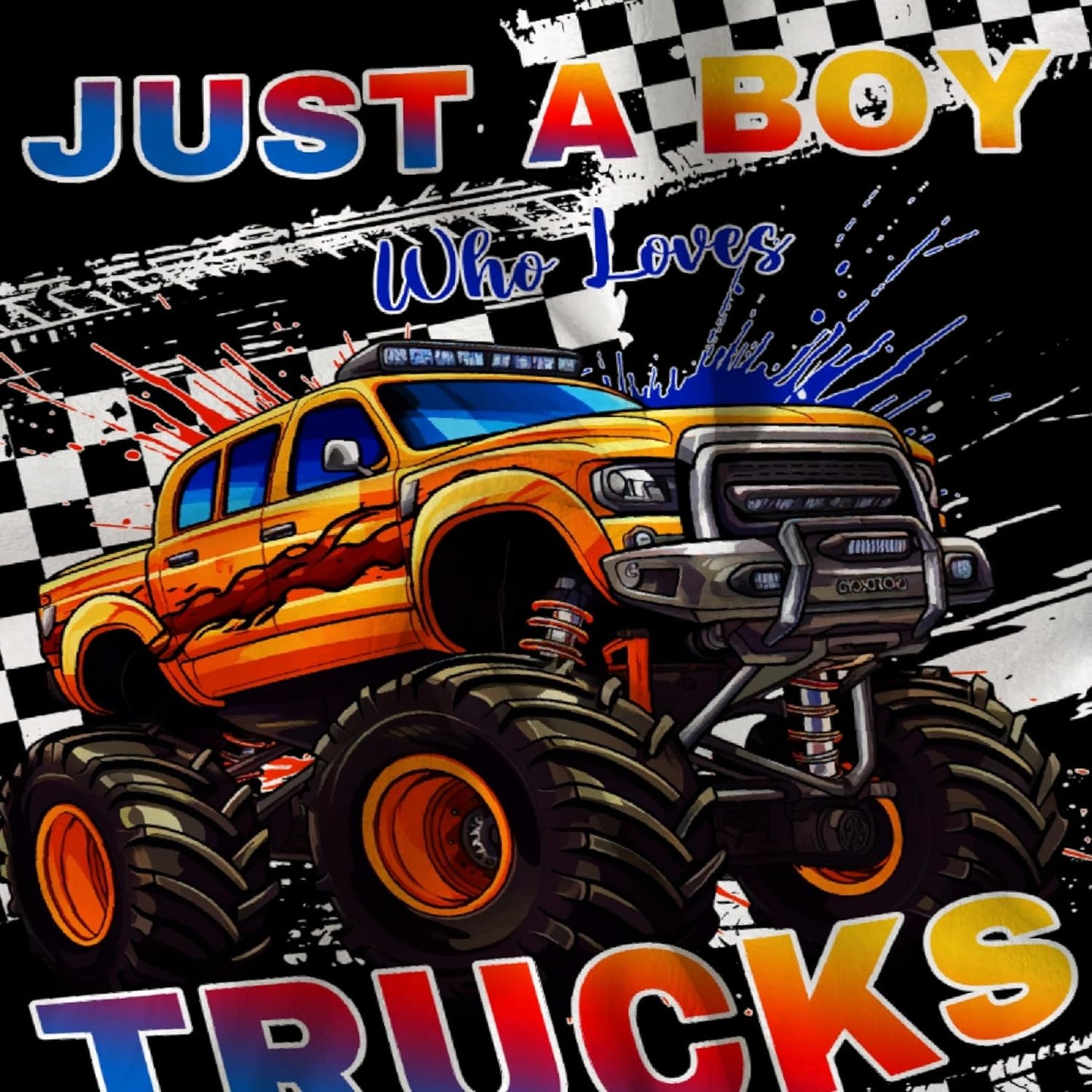 Trucks Blanket, Just A Boy Who Loves Trucks Gifts for Kids, Car Themed Flannel Blankets, Soft Cozy Lightweight Throws Gifts for Truck Lovers & Boys 40x50 Inch for Kid