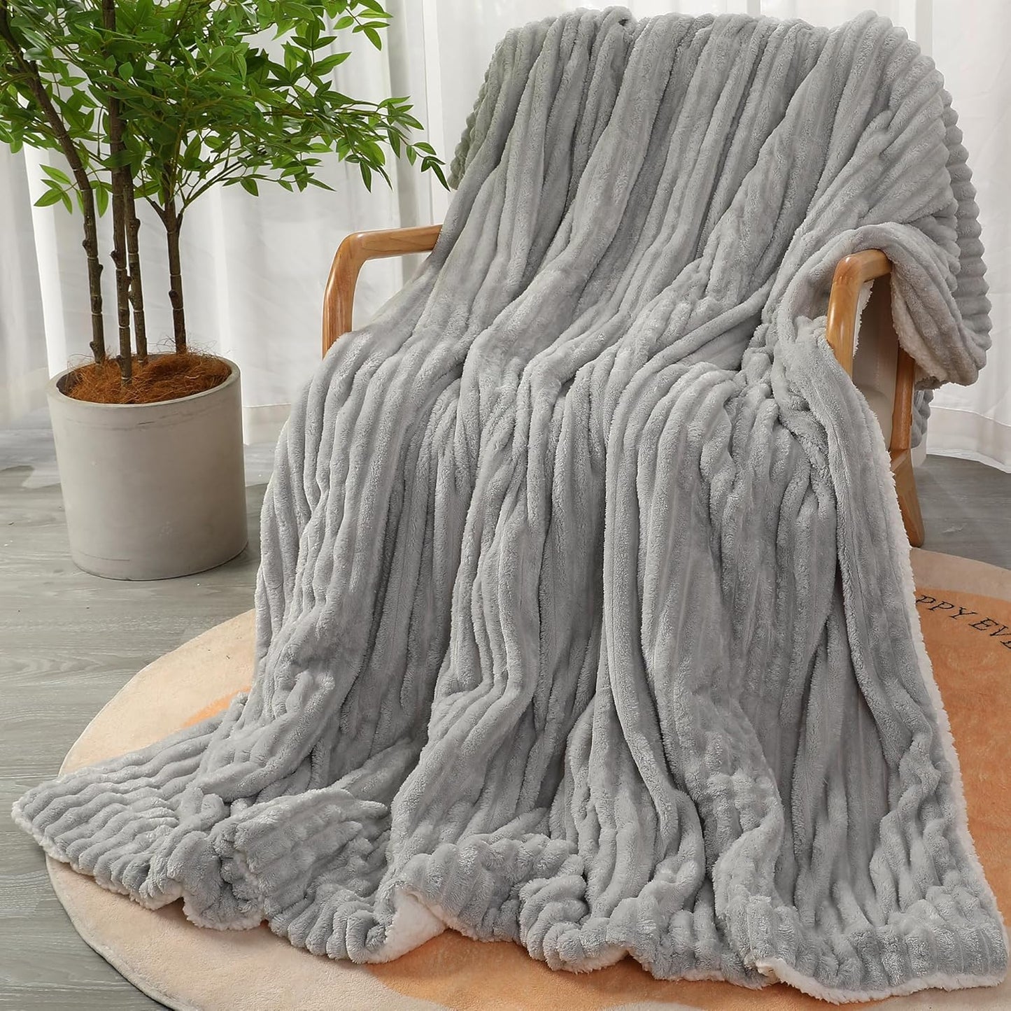 Electric Blanket Heated Full Blanket, Super Soft Flannel & Sherpa Electric Full Blanket with 6 Fast Heating Levels, 10 Hours Auto Off & OverHeat Protection, Machine Washable, 72'' X 84'', Light Gray