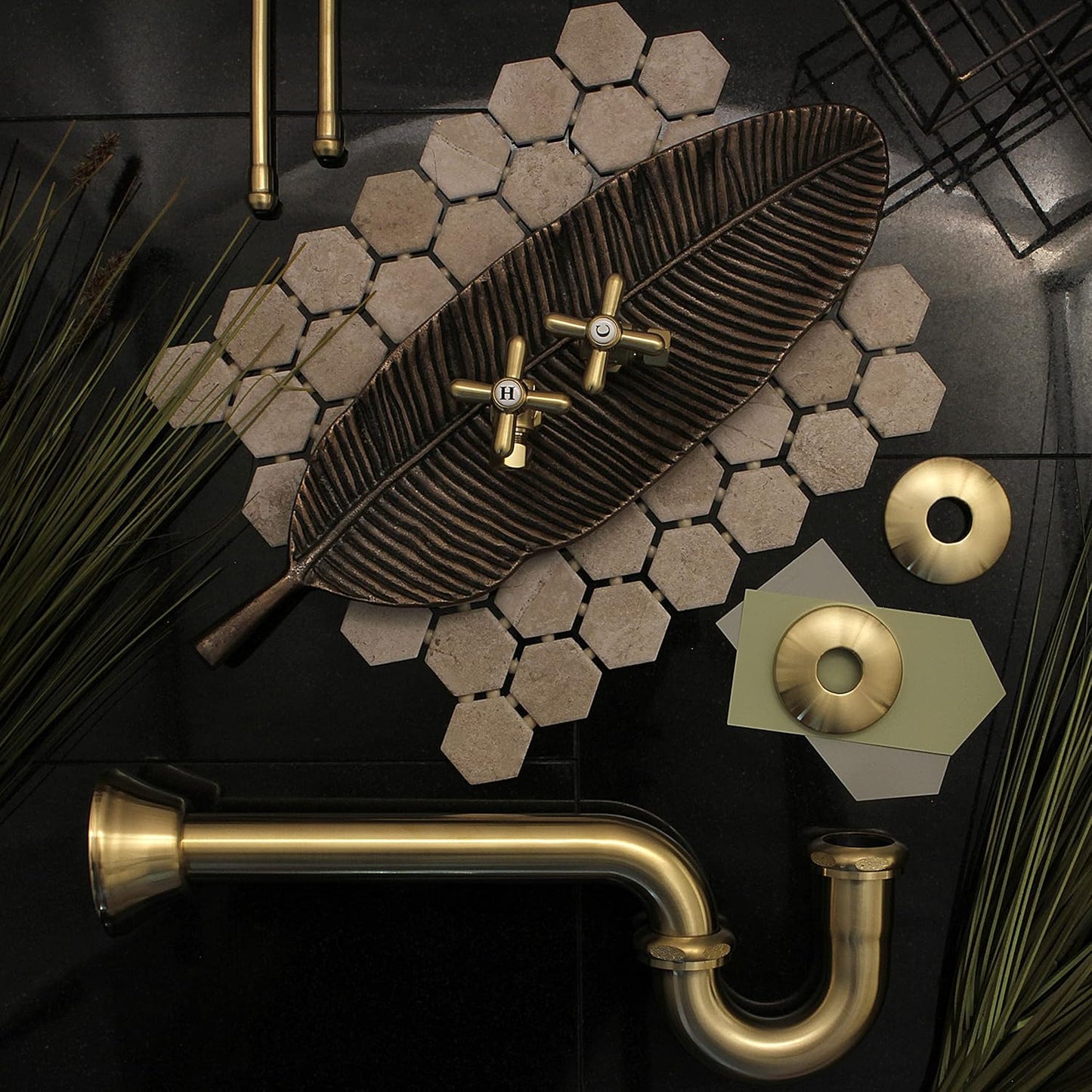 Kingston Brass KPK107P Trimscape Plumbing Supply Kit Combo, Brushed Brass