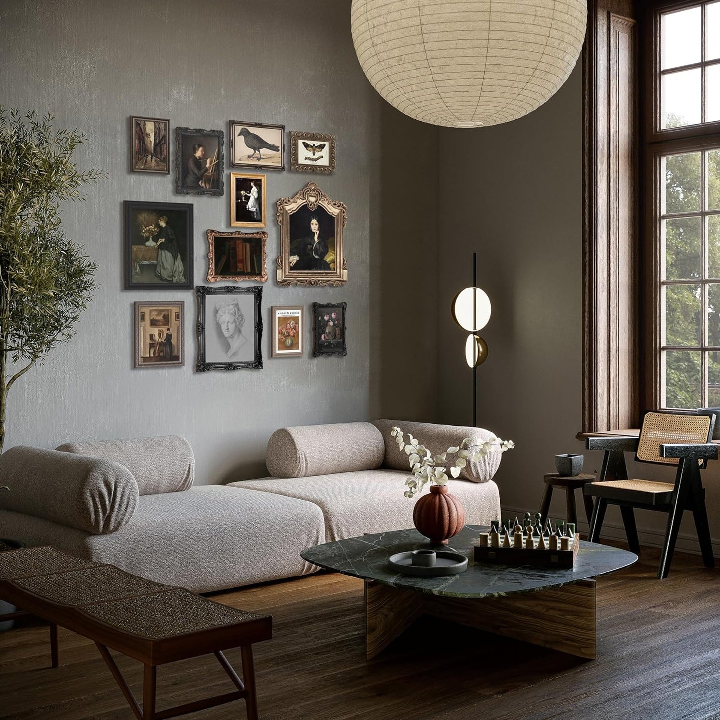 MAZUKO 12PCS Dark Academia Wall Art – Antique Victorian Portrait Prints, Cottagecore Dorm Home Decor, Moody Vintage Ladies Wall Decor for Bedroom, Gothic Aesthetic Room Decorations - UNFRAMED (Dark 7)
