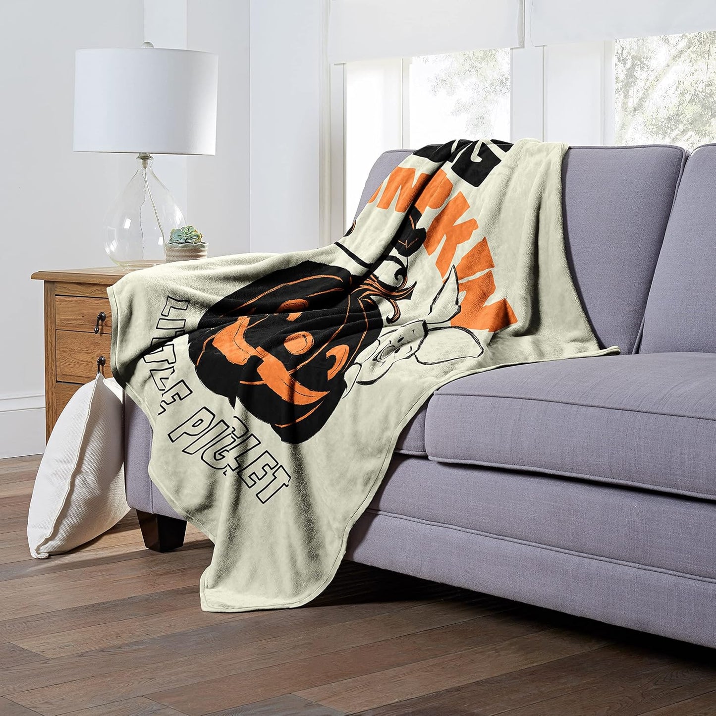 Northwest Winnie The Pooh Silk Touch Throw Blanket, 50" x 60", Big Pumpkin Little Piglet